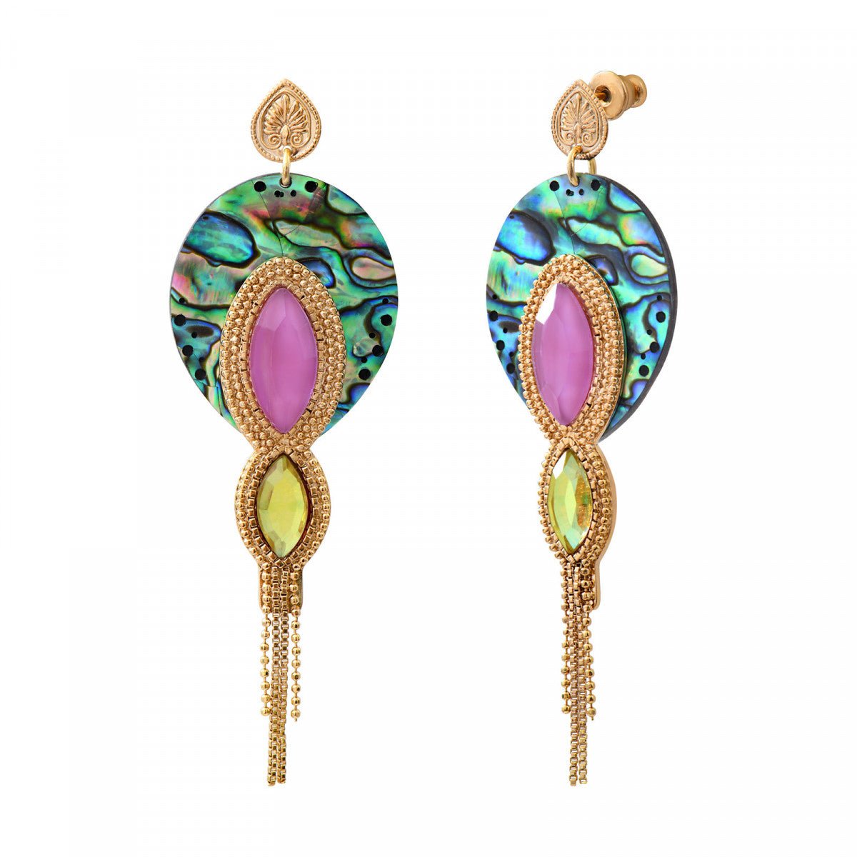 Dangle earrings for pierced ears SATELLITE PARIS Blue