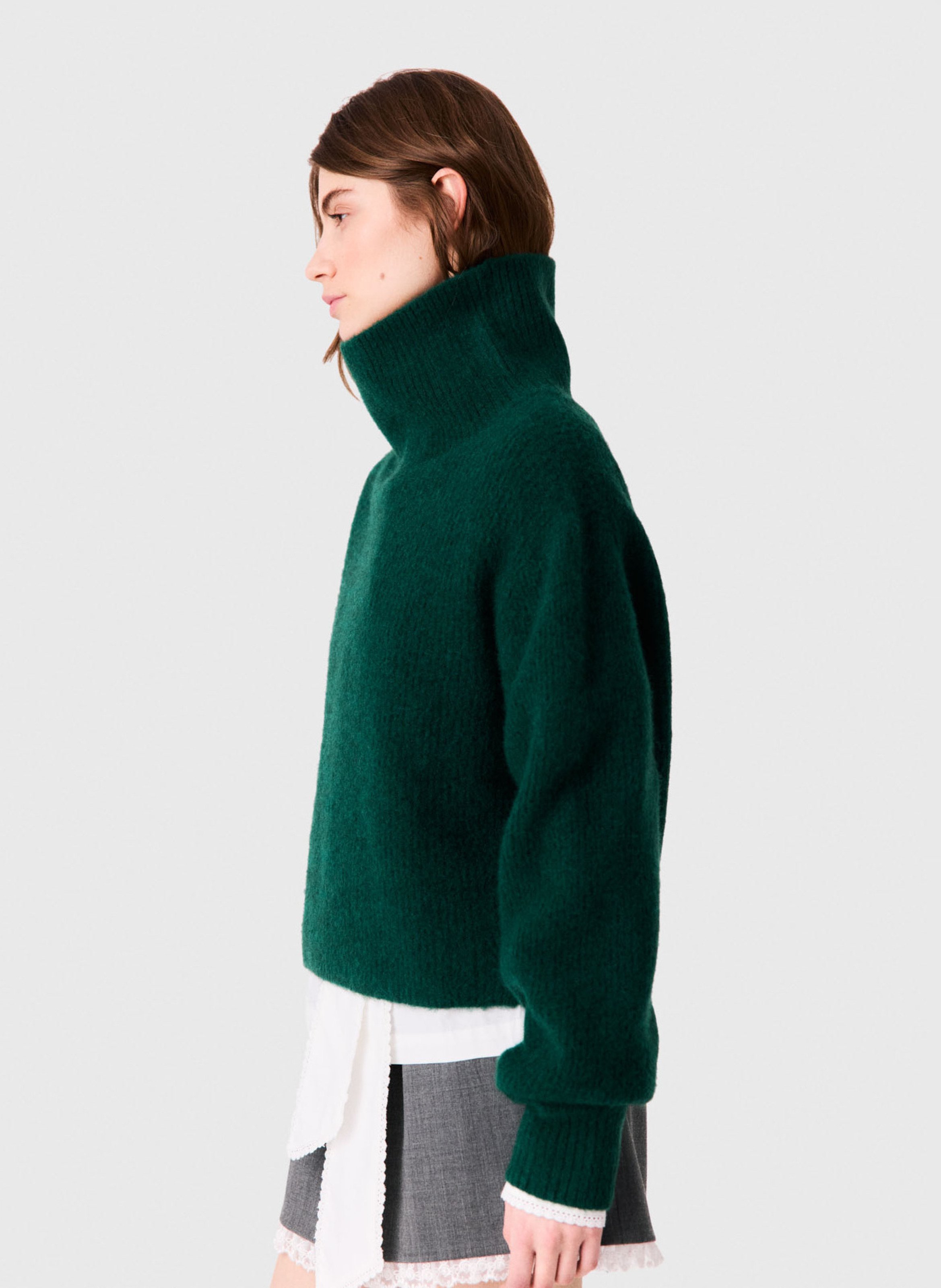 Pull oversize en laine mélangée MAJE Vert