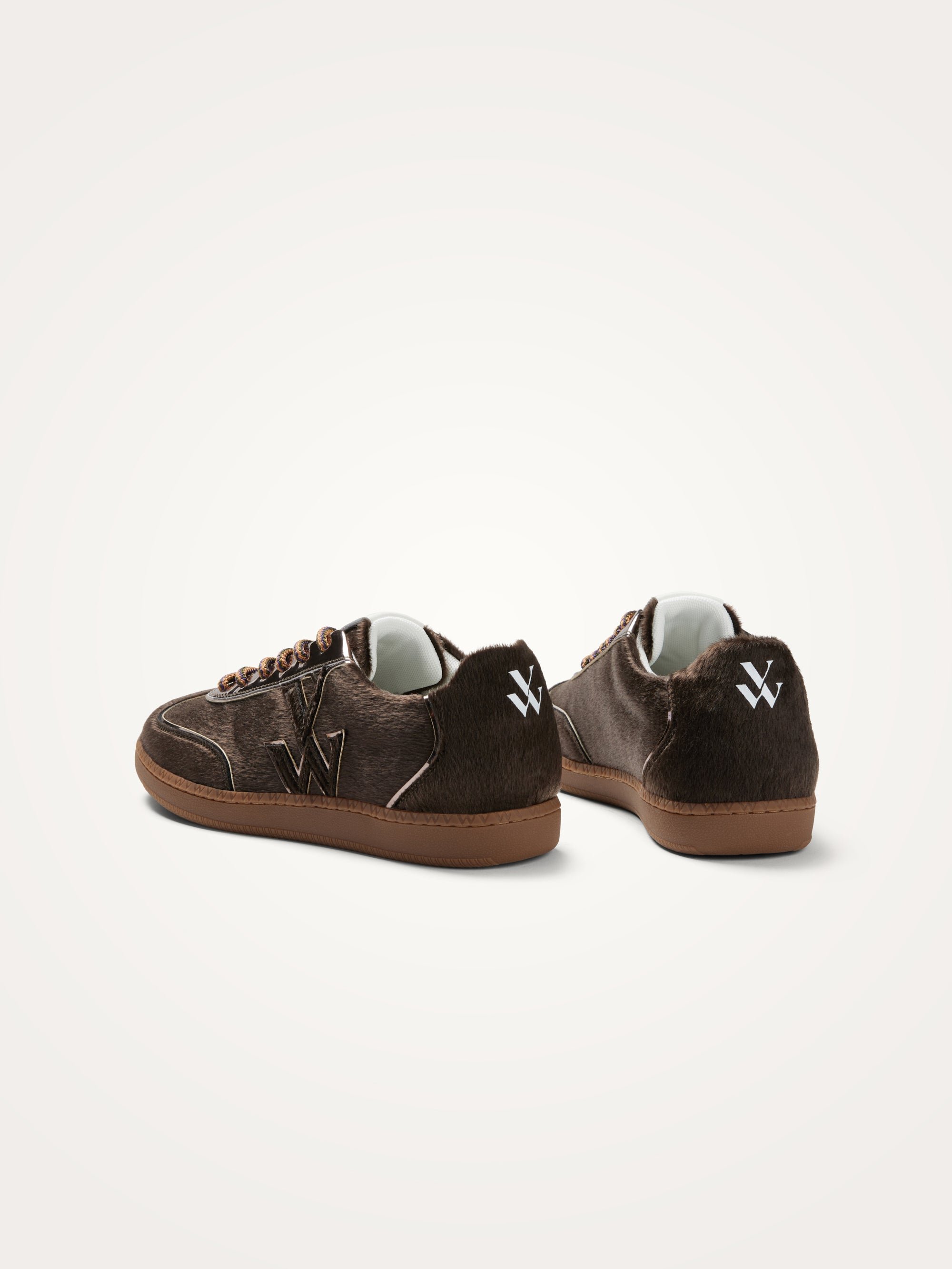 Sneakers with monogram on retro sole VANESSA WU Brown