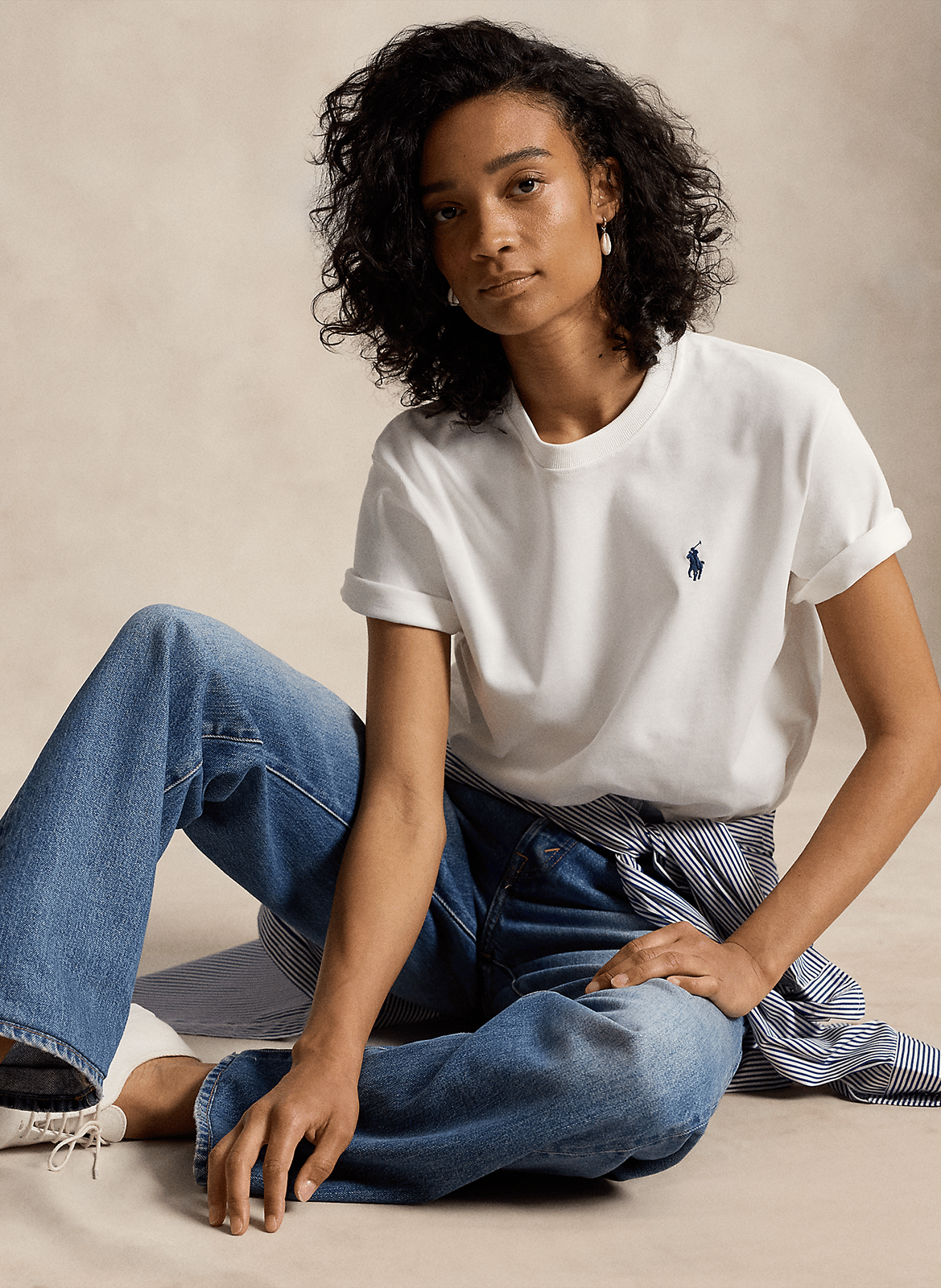 Baumwoll-Pullover mit Rundhalsausschnitt POLO RALPH LAUREN Weiss