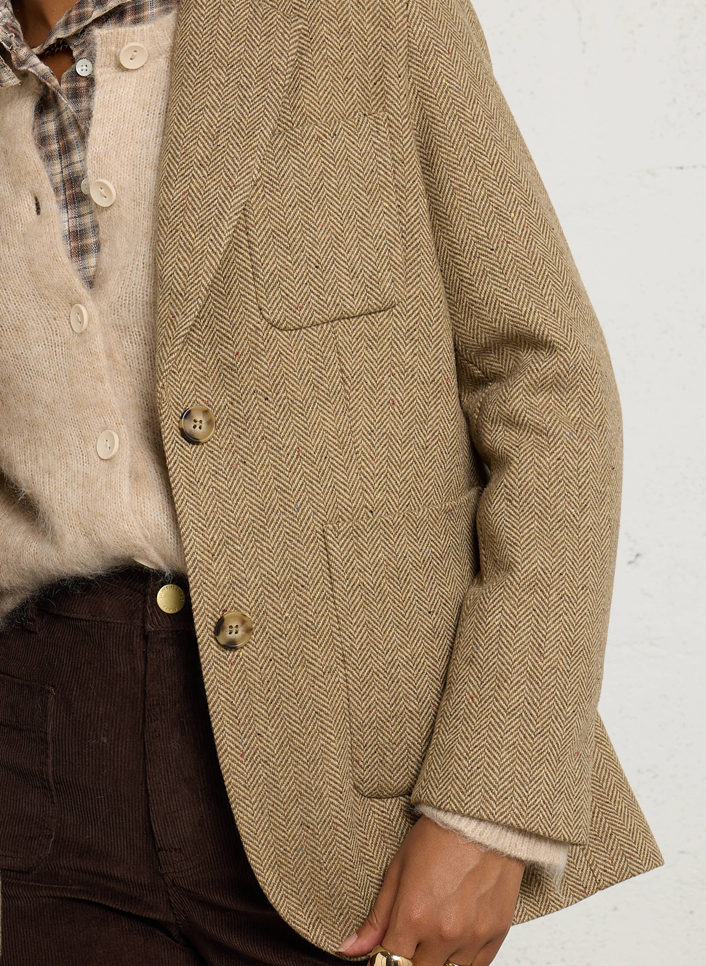 Gerade geschnittener Blazer mit Print JC SOPHIE Beige