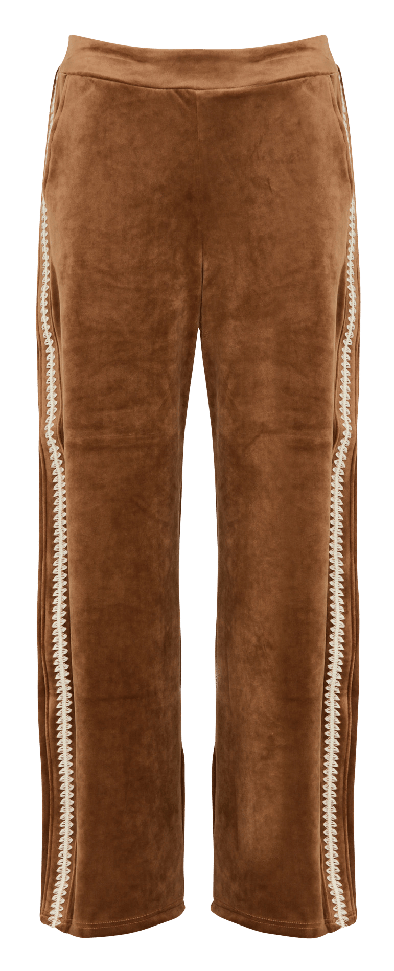 Samt-Jogginghose mit Stickerei BANANA MOON Braun