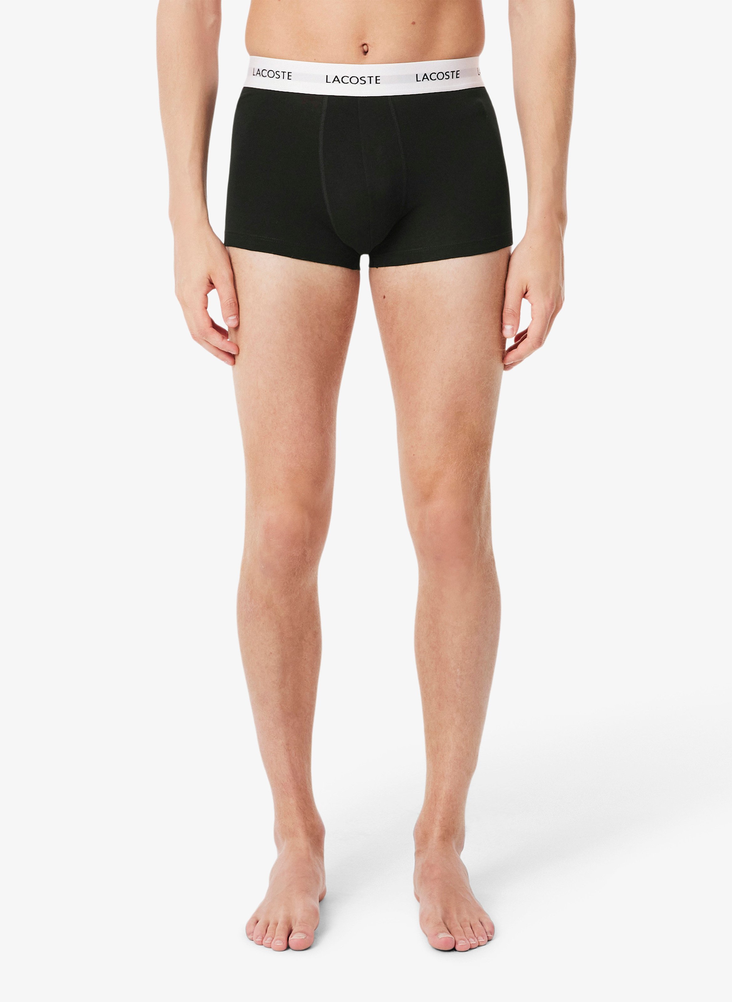 Set aus 3 kurzen Boxershorts aus gemischter Baumwolle LACOSTE Schwarz