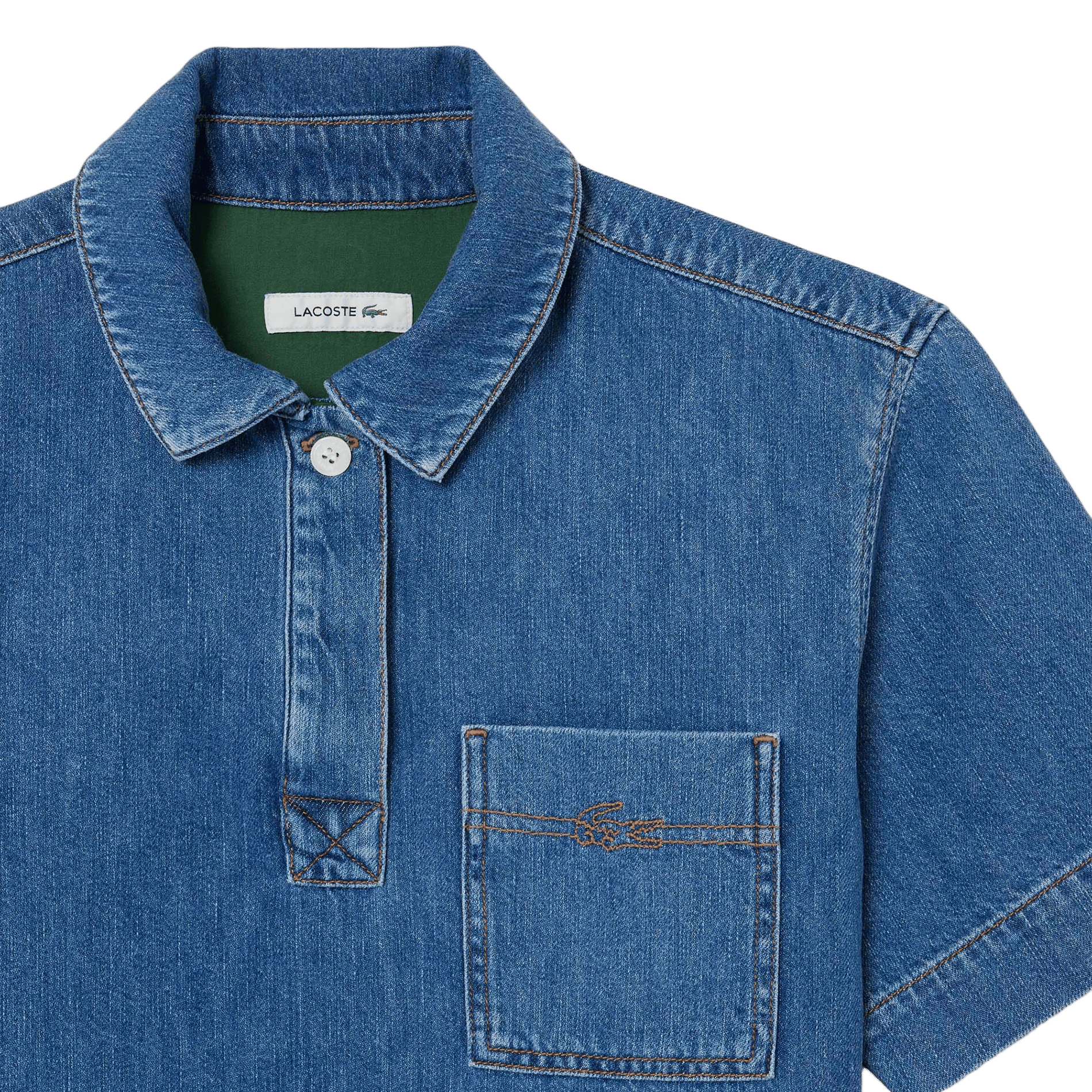 Weites Baumwollkleid LACOSTE Blau