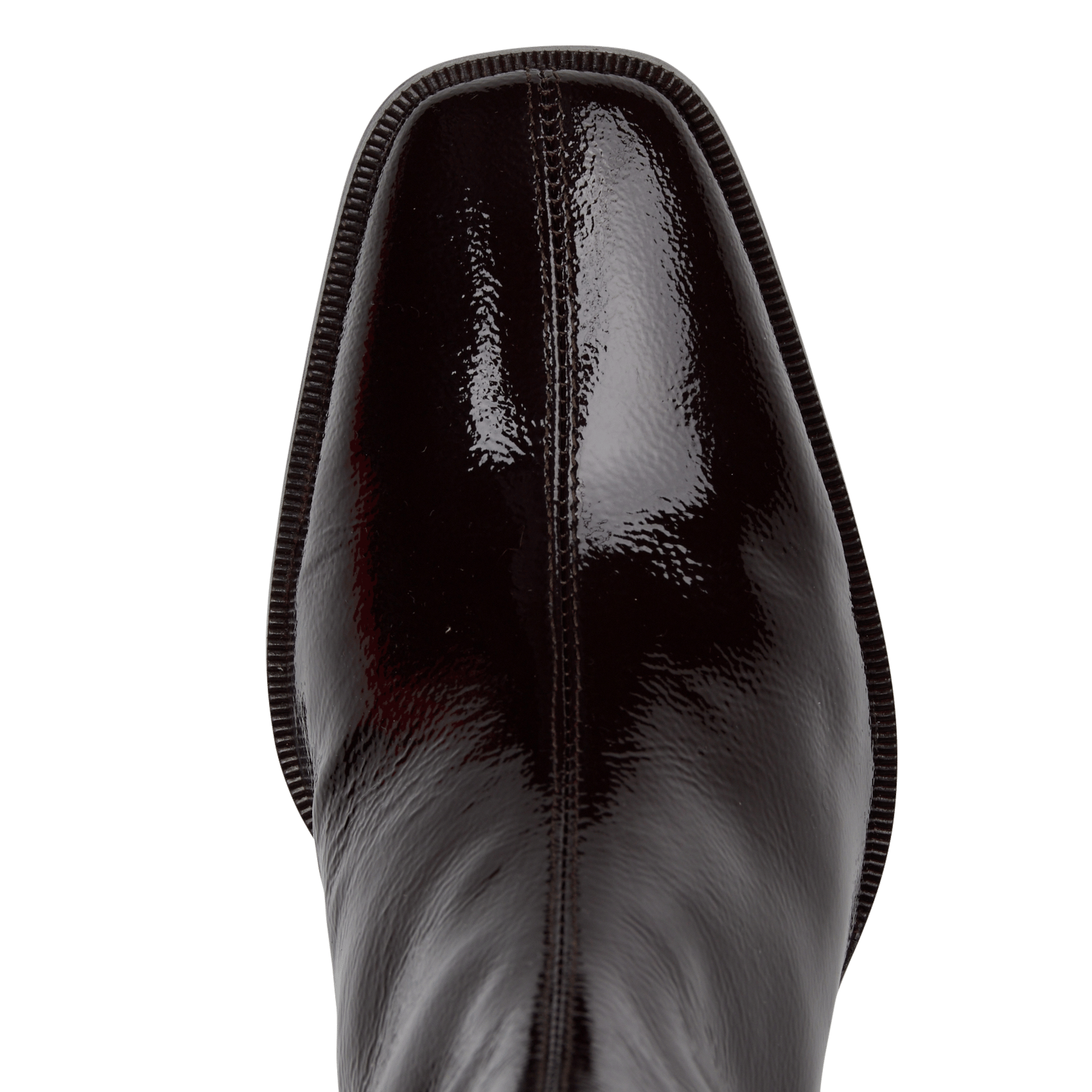 High patent leather boots BOBBIES Brown