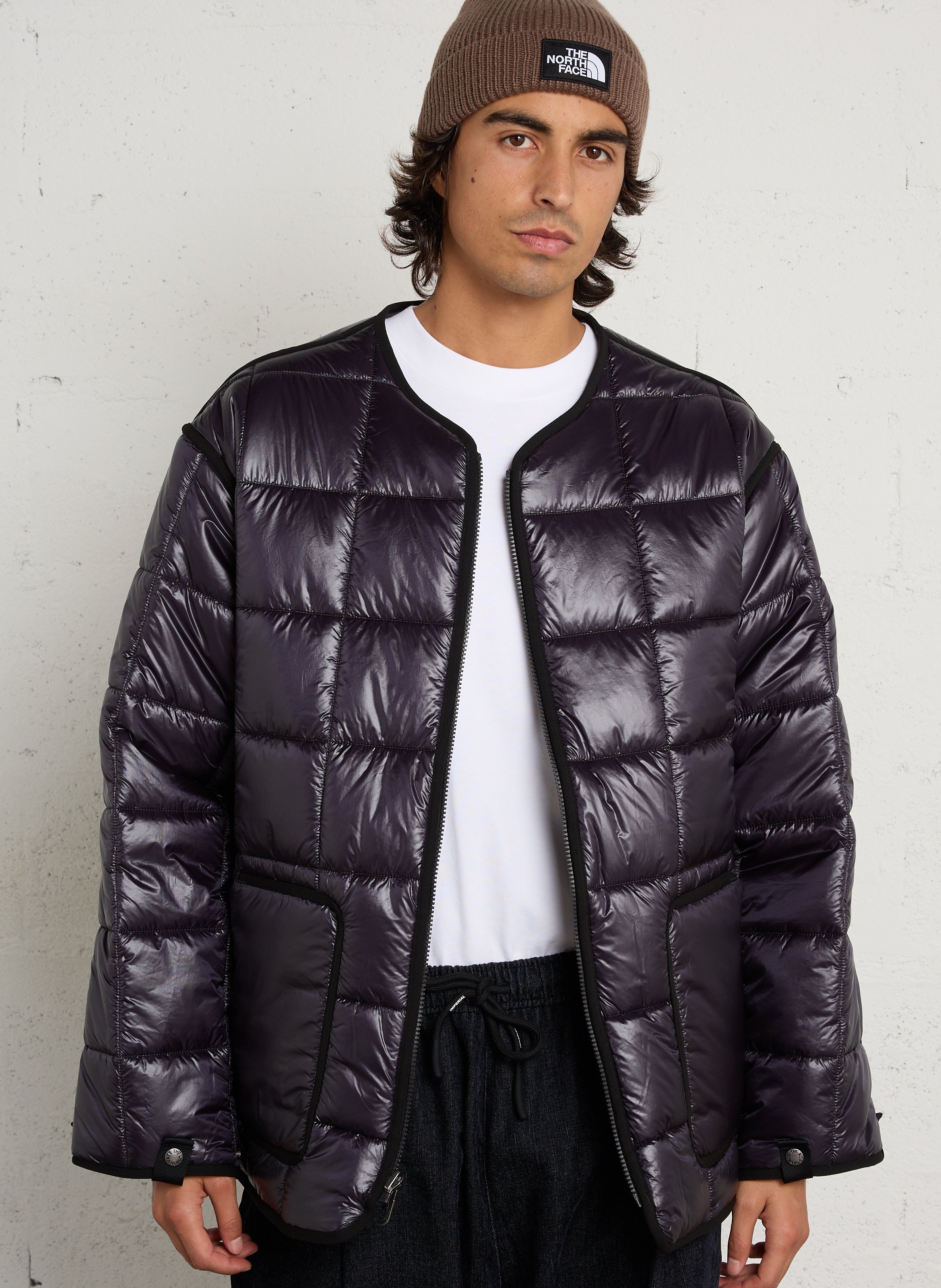 Veste droite matelassée zippée THE NORTH FACE Bleu
