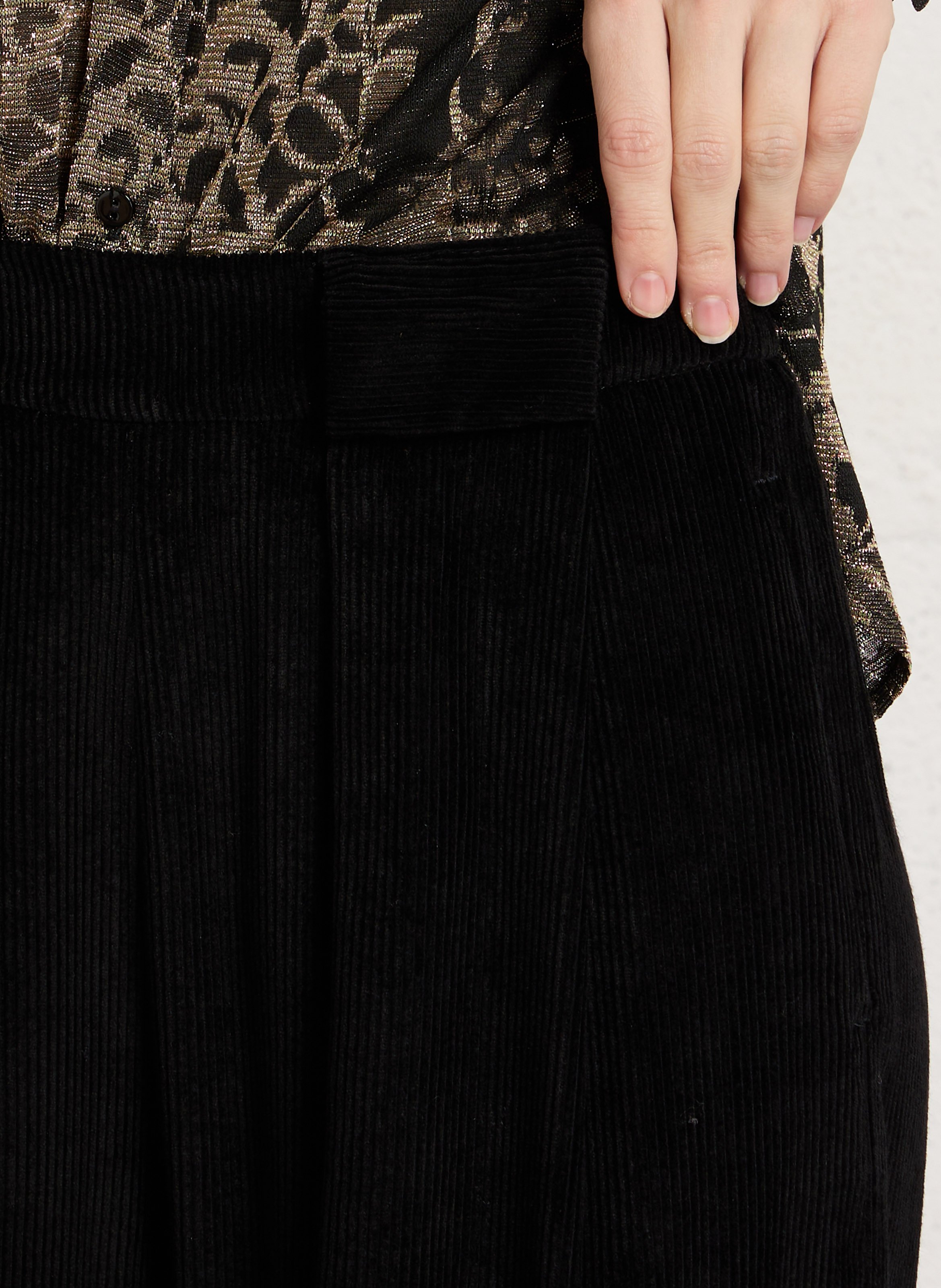 Wide-leg corduroy pants MOMONI Black