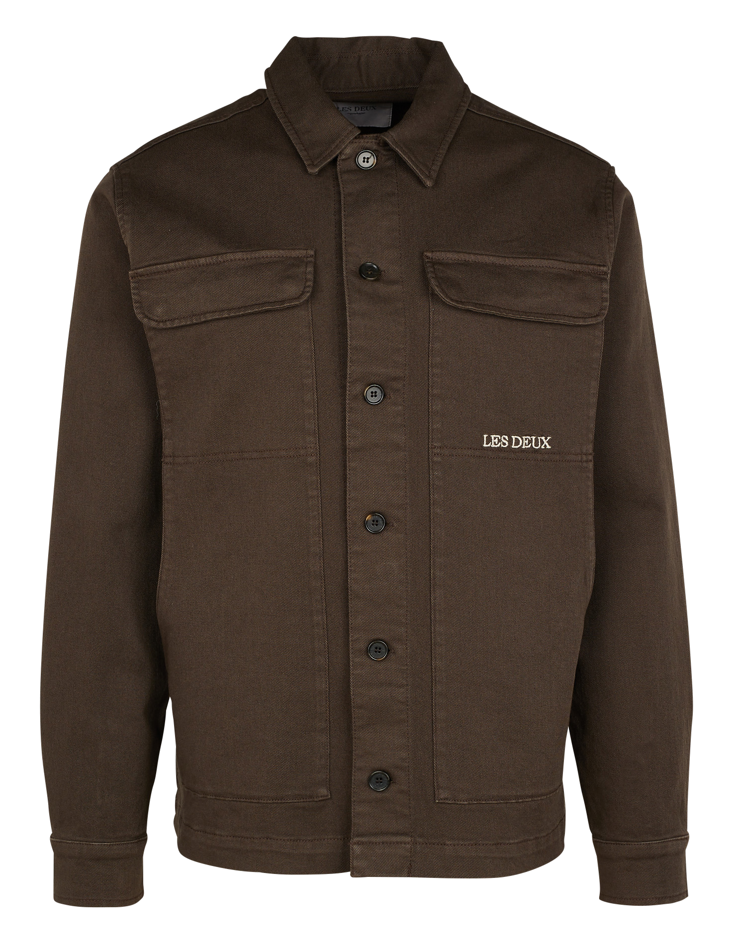 Veste col classique en coton mélangé  LES DEUX Marron