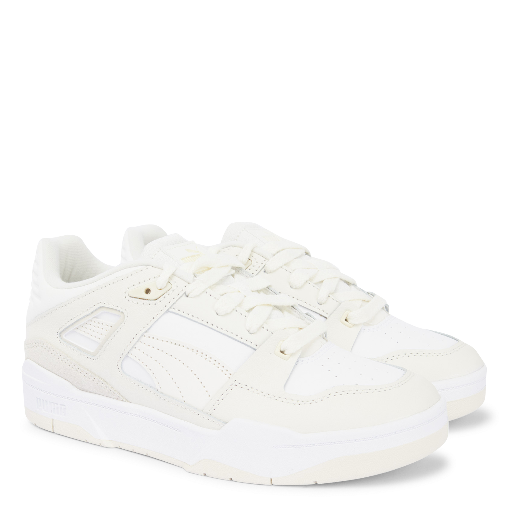 Baskets basses en cuir PUMA Blanc