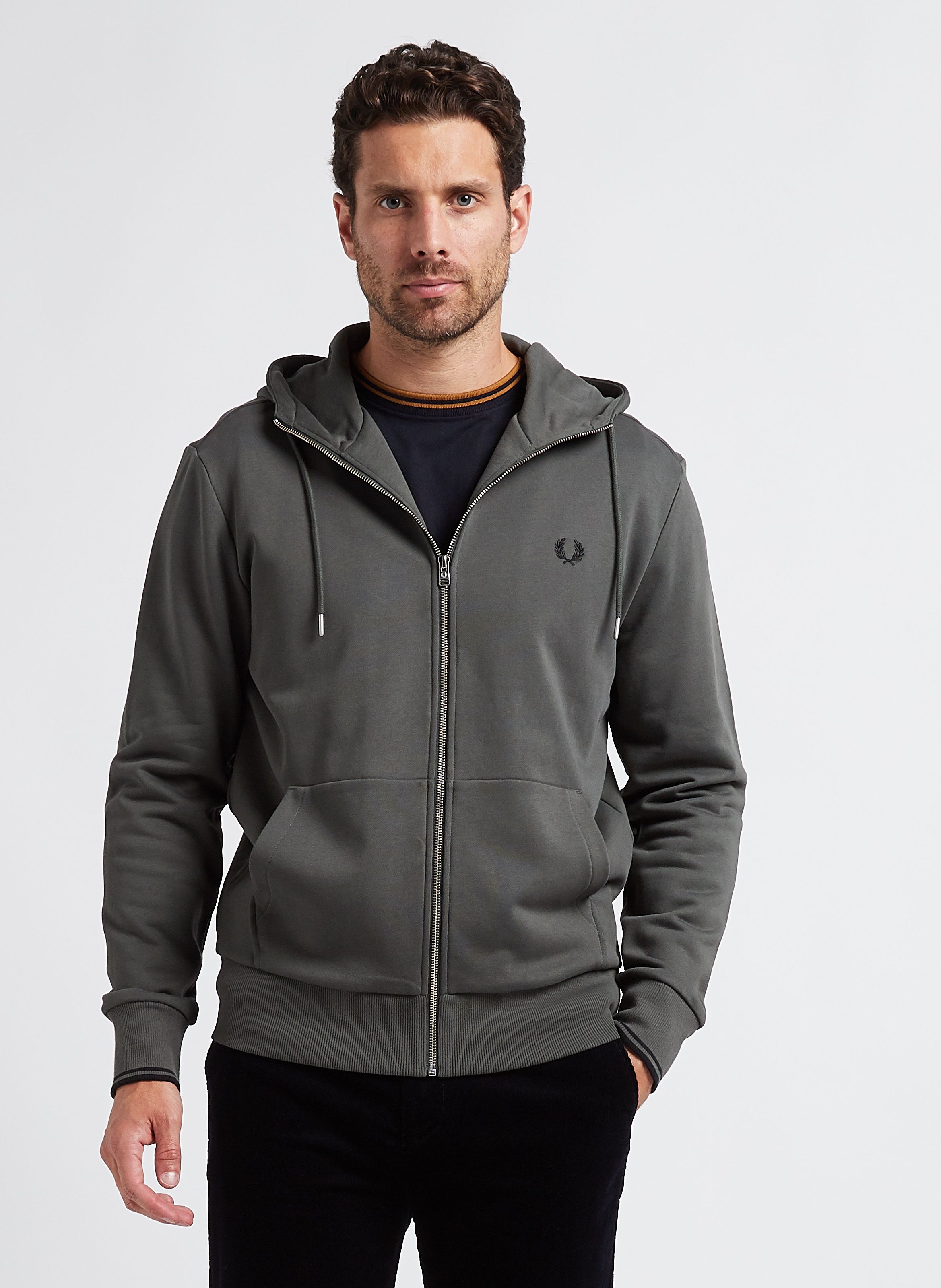 Vert Regular-fit zip-up cotton-blend hoodie