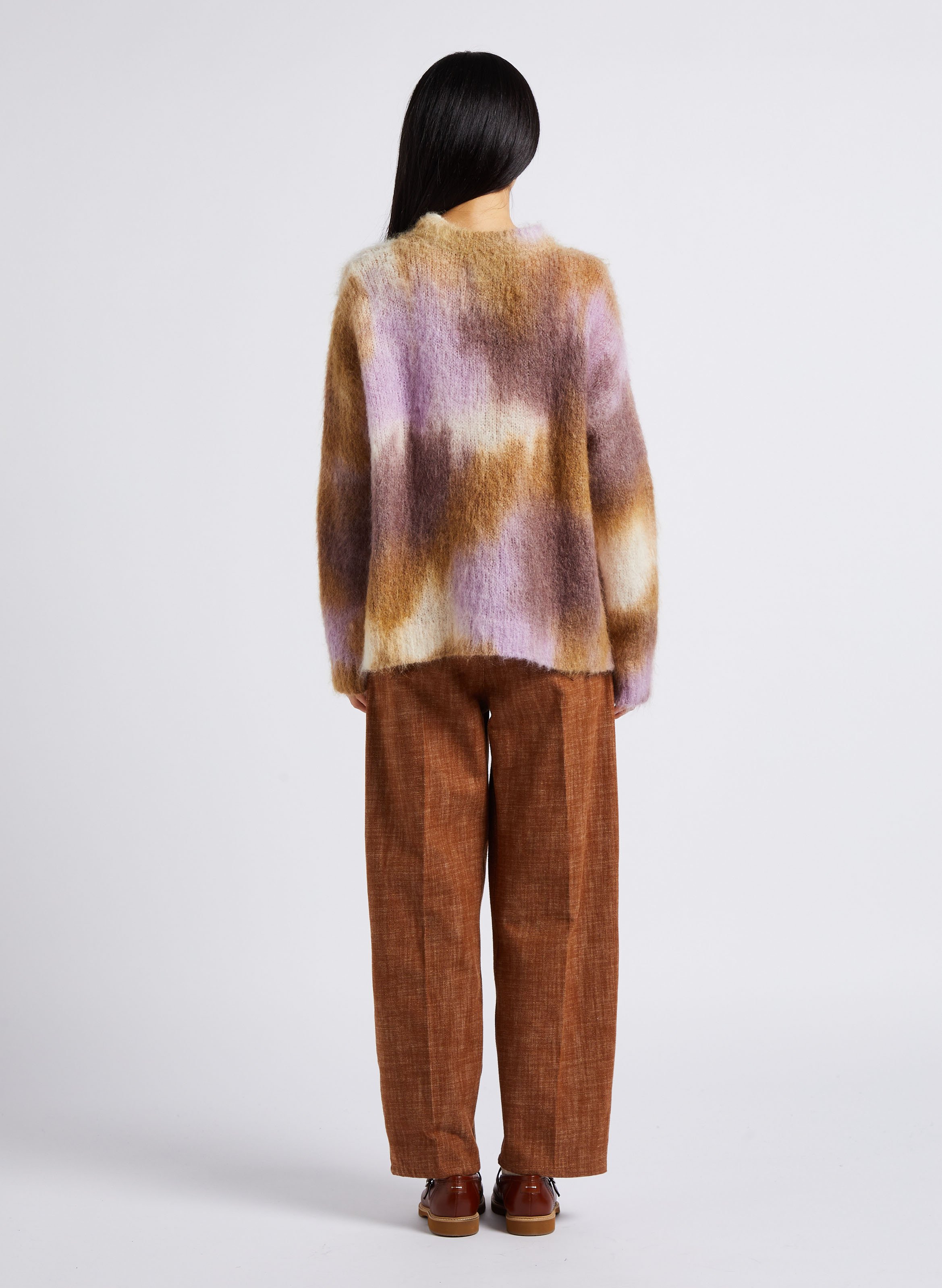 Pull ample à col rond Violet