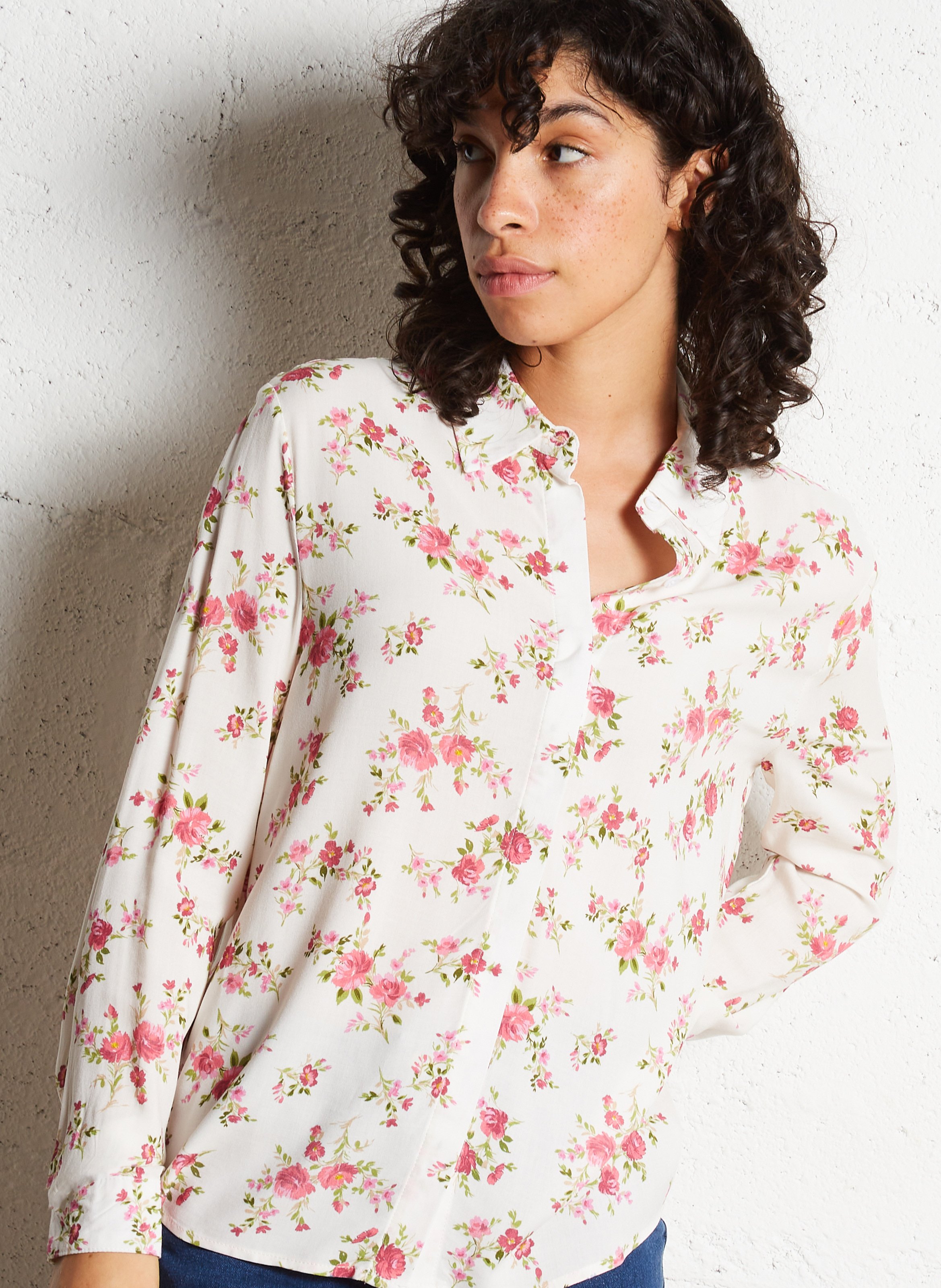 Chemise droite à col classique LA PETITE ETOILE Blanc