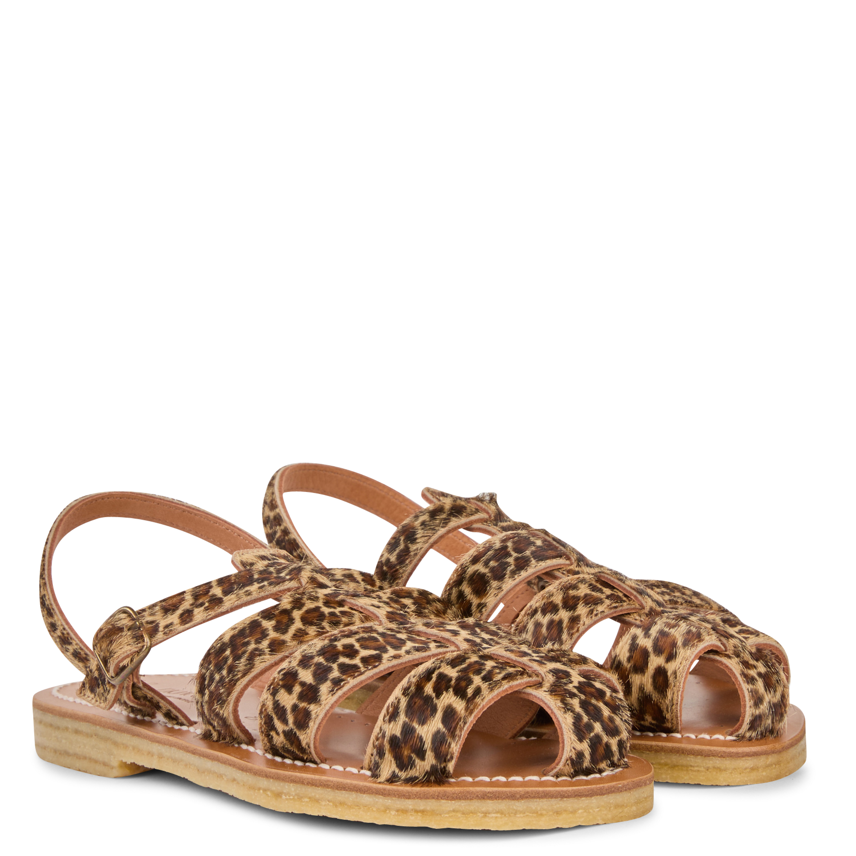 Sandales plates en cuir  K JACQUES Marron