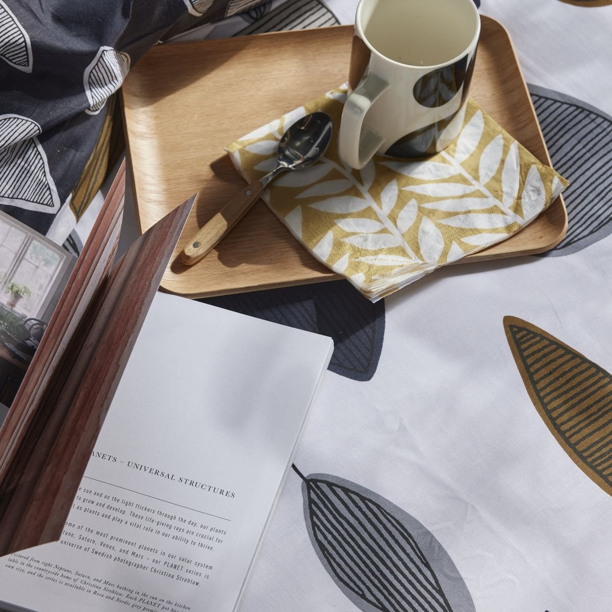 Zippered cotton printed bedding set TODAY LINGE DE MAISON White