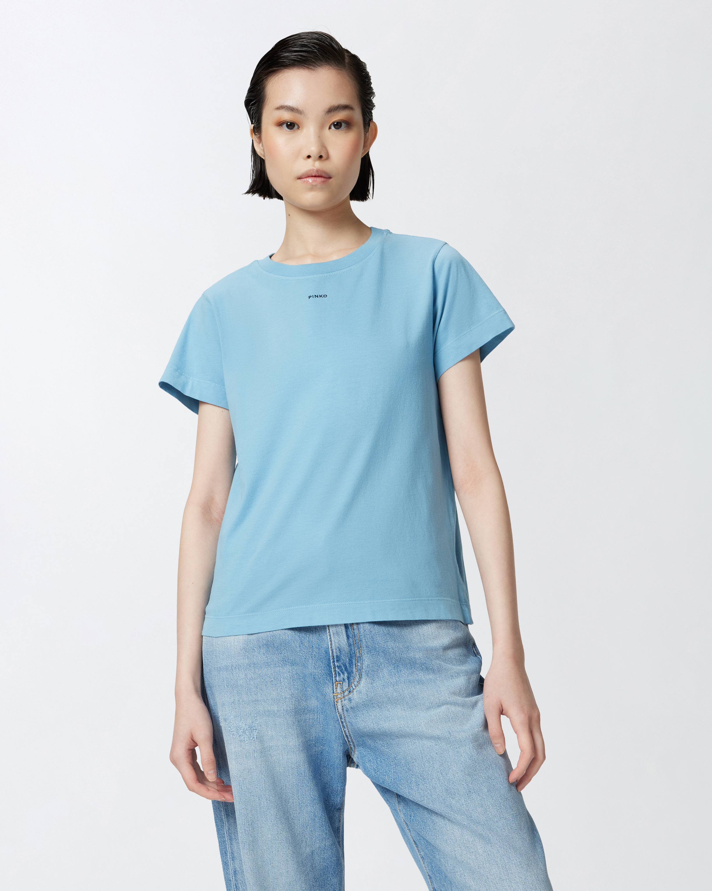 T-shirt with mini logo by Pinko PINKO Blue