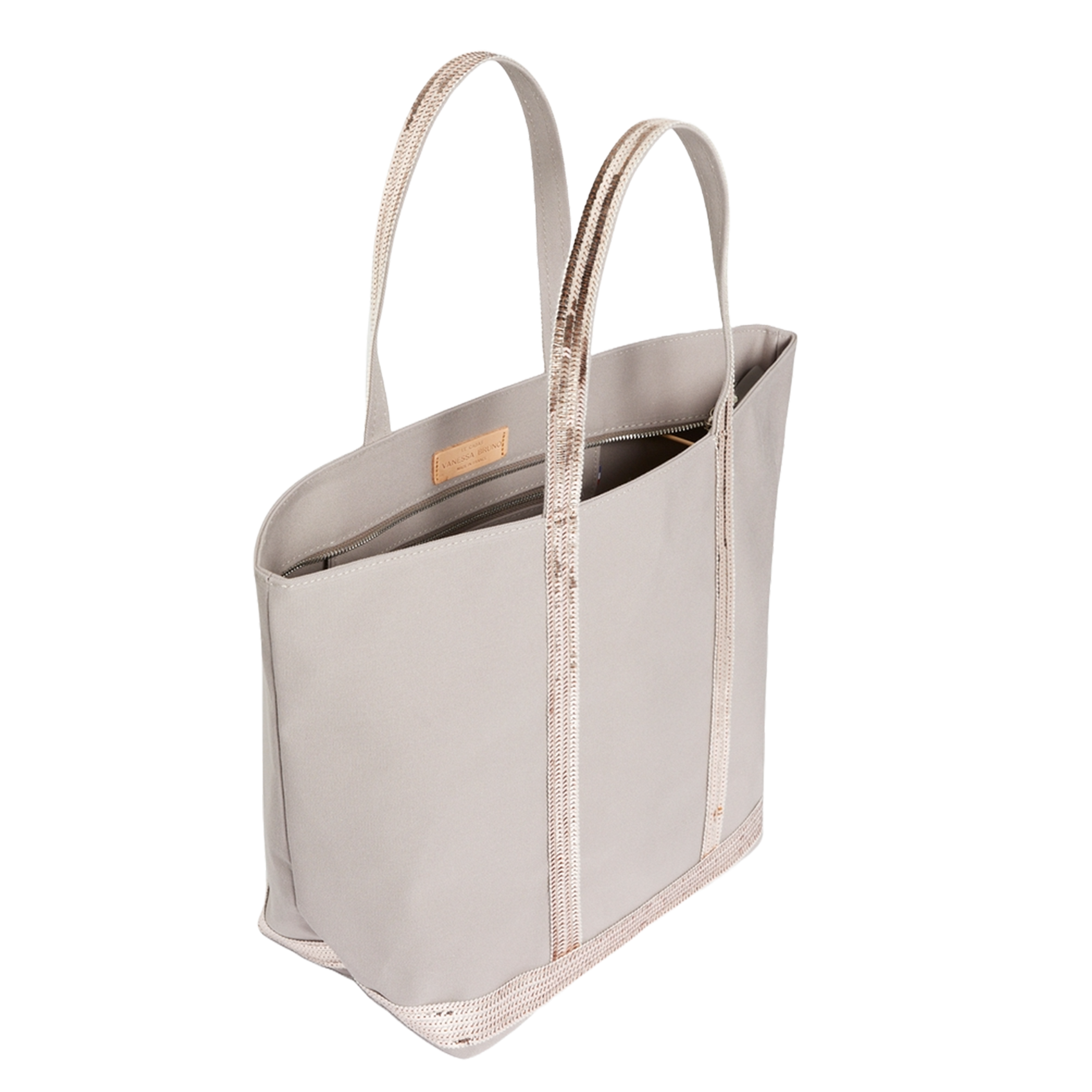 Cabas L à sequins en toile de coton  VANESSA BRUNO Rose