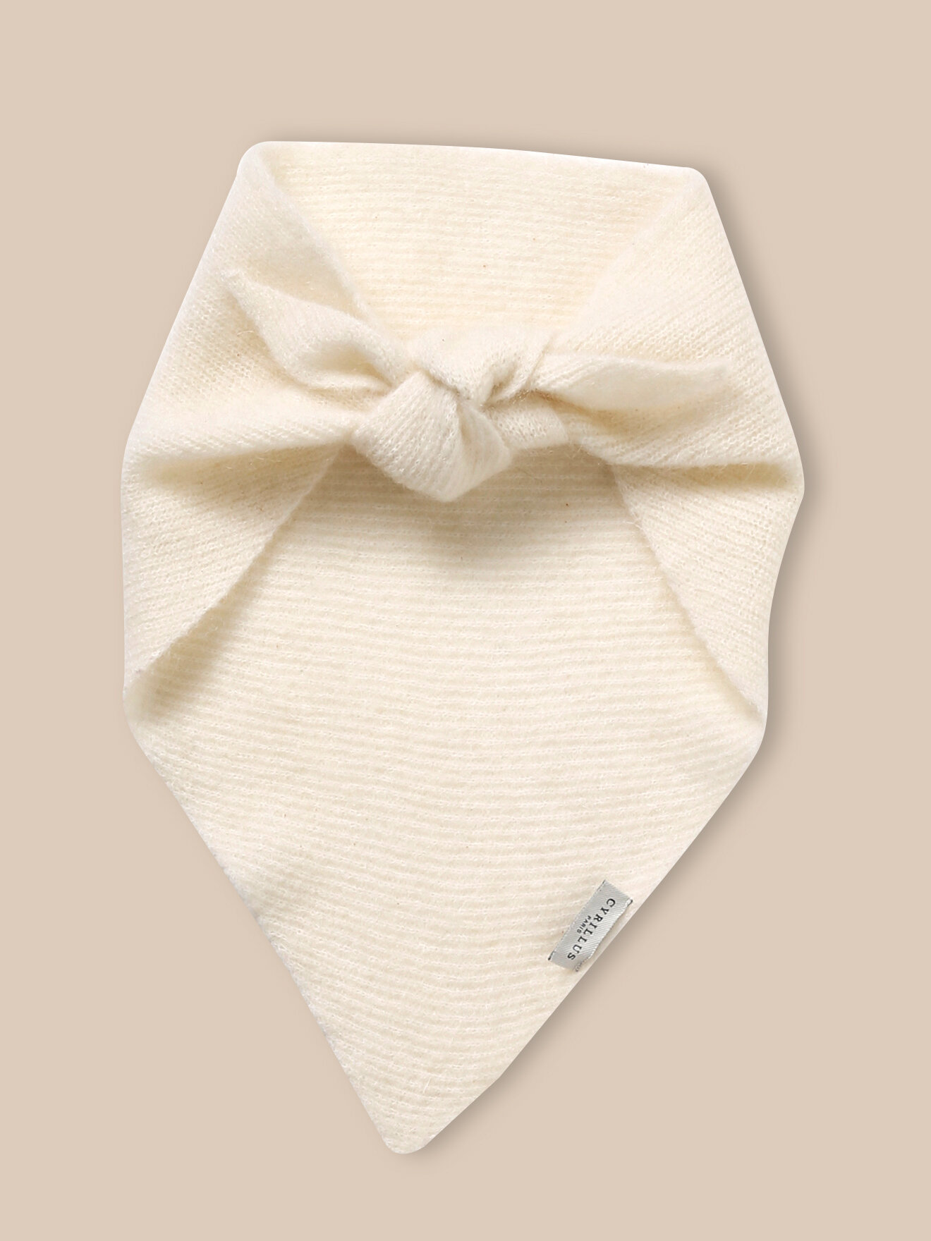 Triangle wool and mohair scarf CYRILLUS White