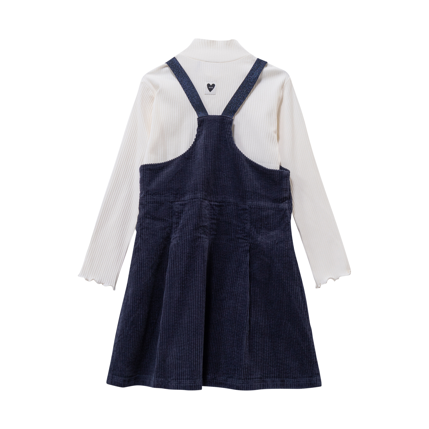 Robe courte 2 en 1 en coton mélangé IKKS JUNIOR Bleu