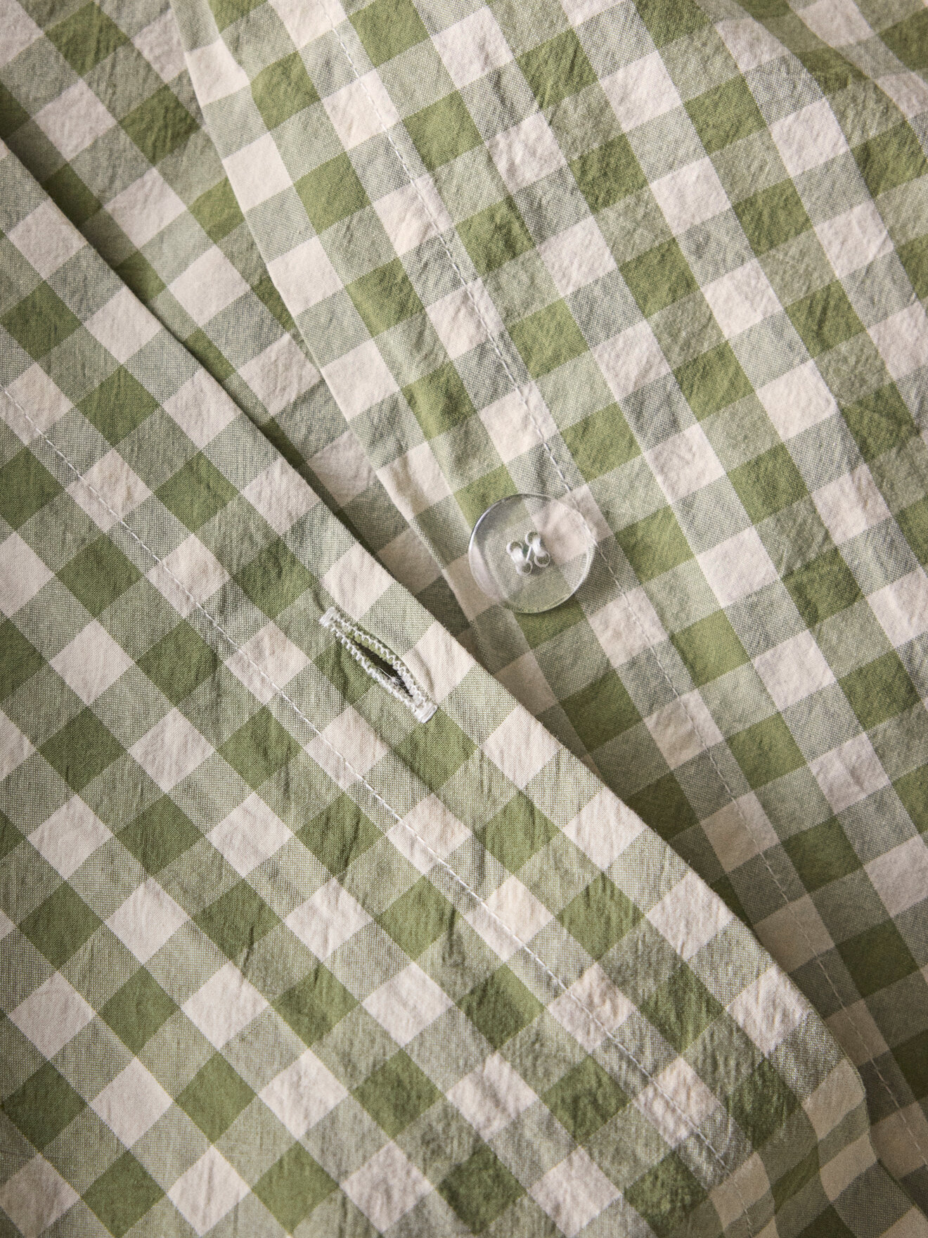 "Ambroise" gingham duvet cover CYRILLUS Green