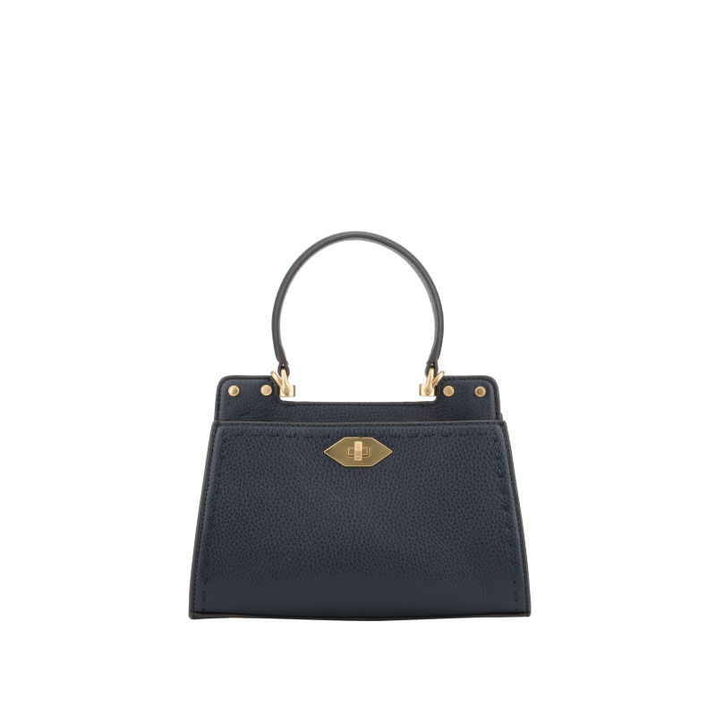 Handbag - cowhide leather POURCHET Blue