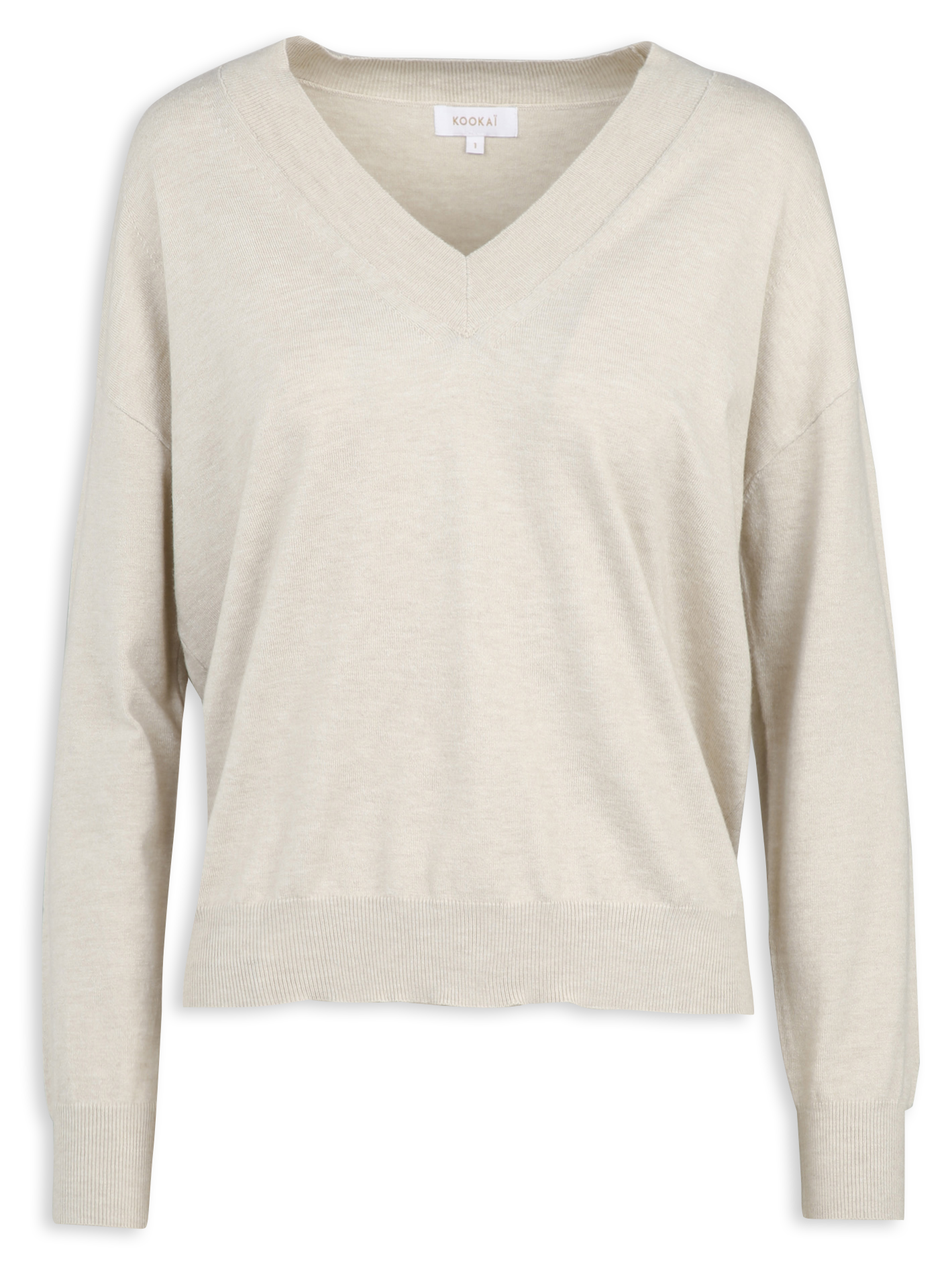 Pullover mit V-Ausschnitt KOOKAI Beige