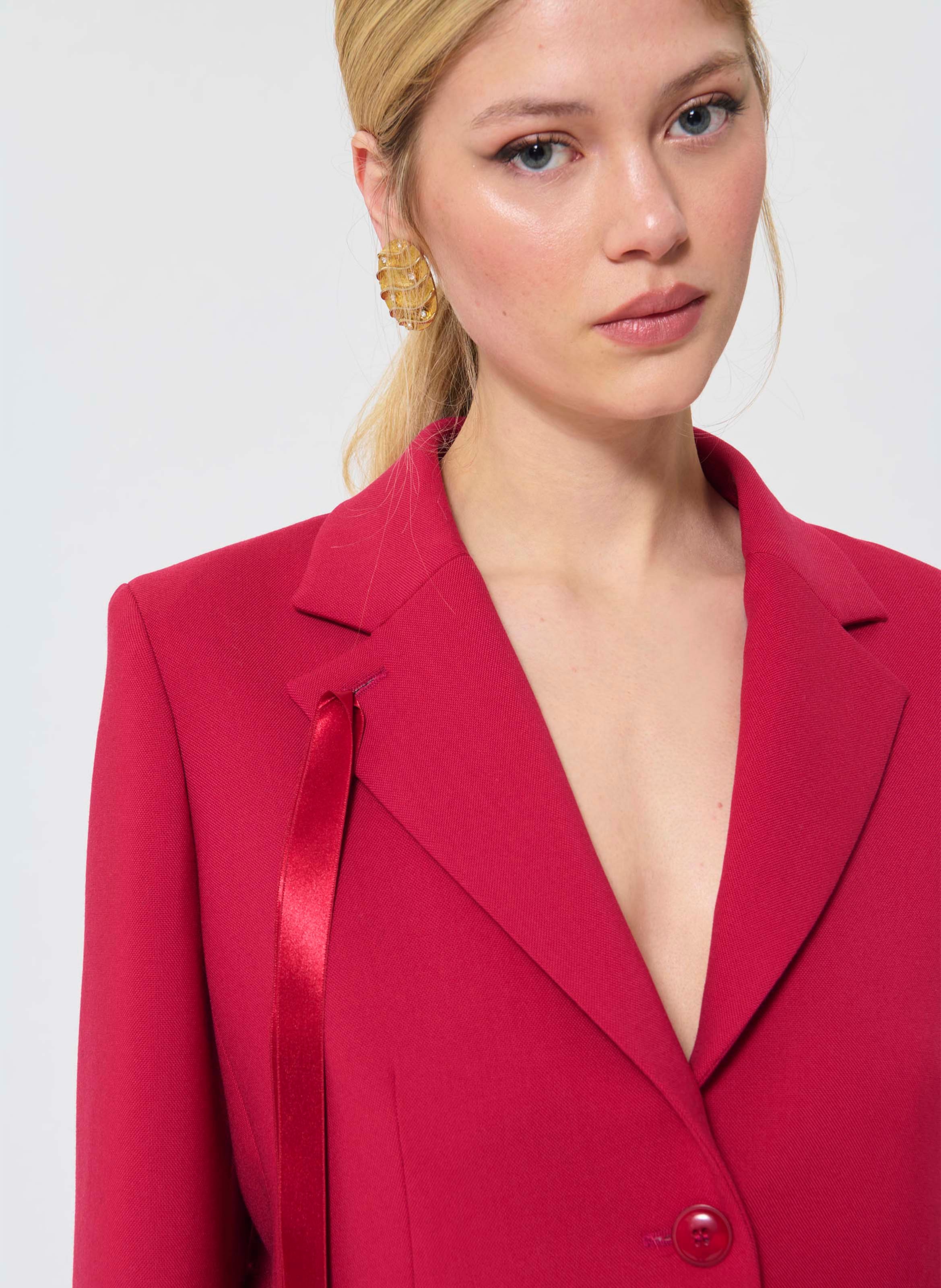 Blazer van wolmix TARA JARMON Rood