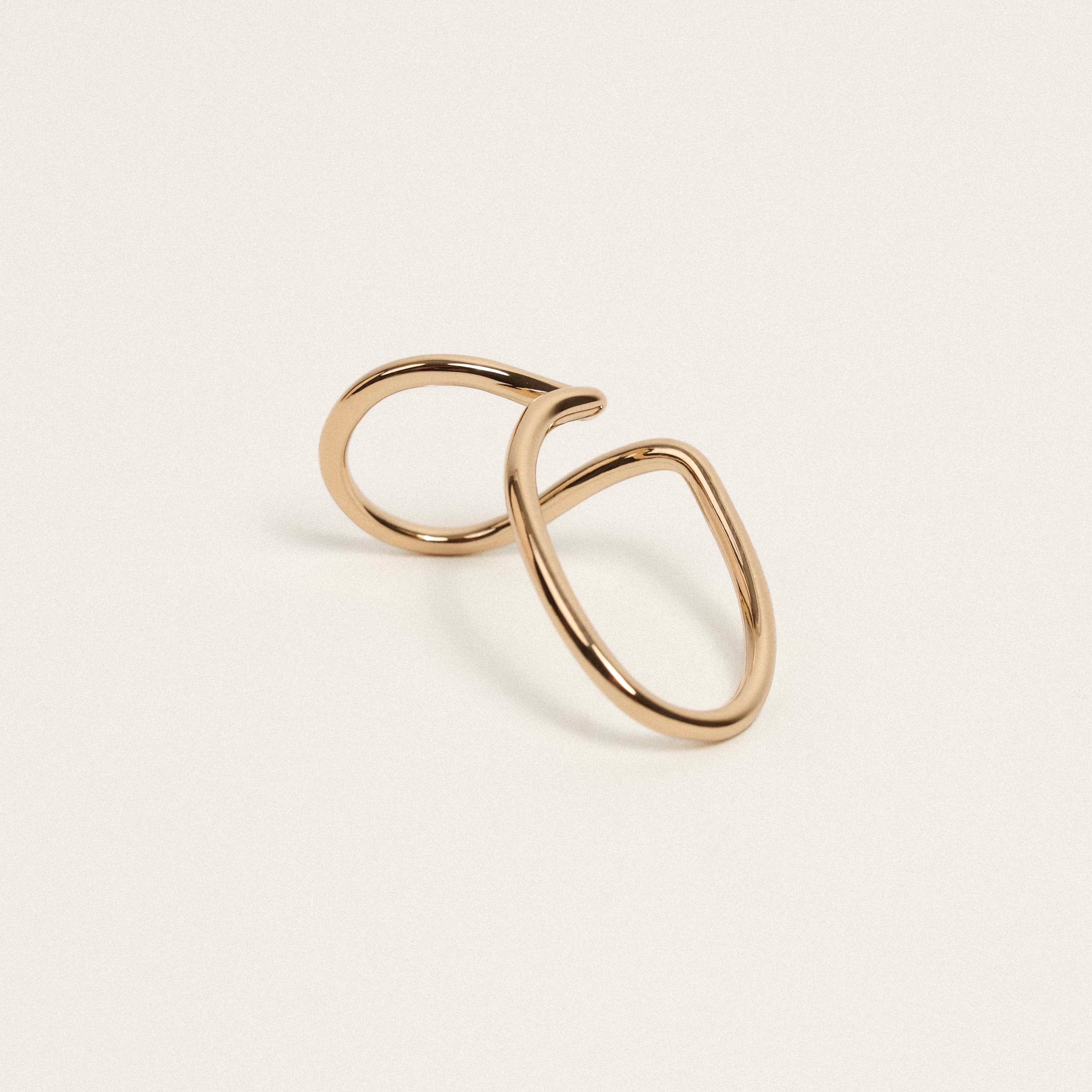 Earcuff gauche, plaqué or 2mm MAYRENA Doré