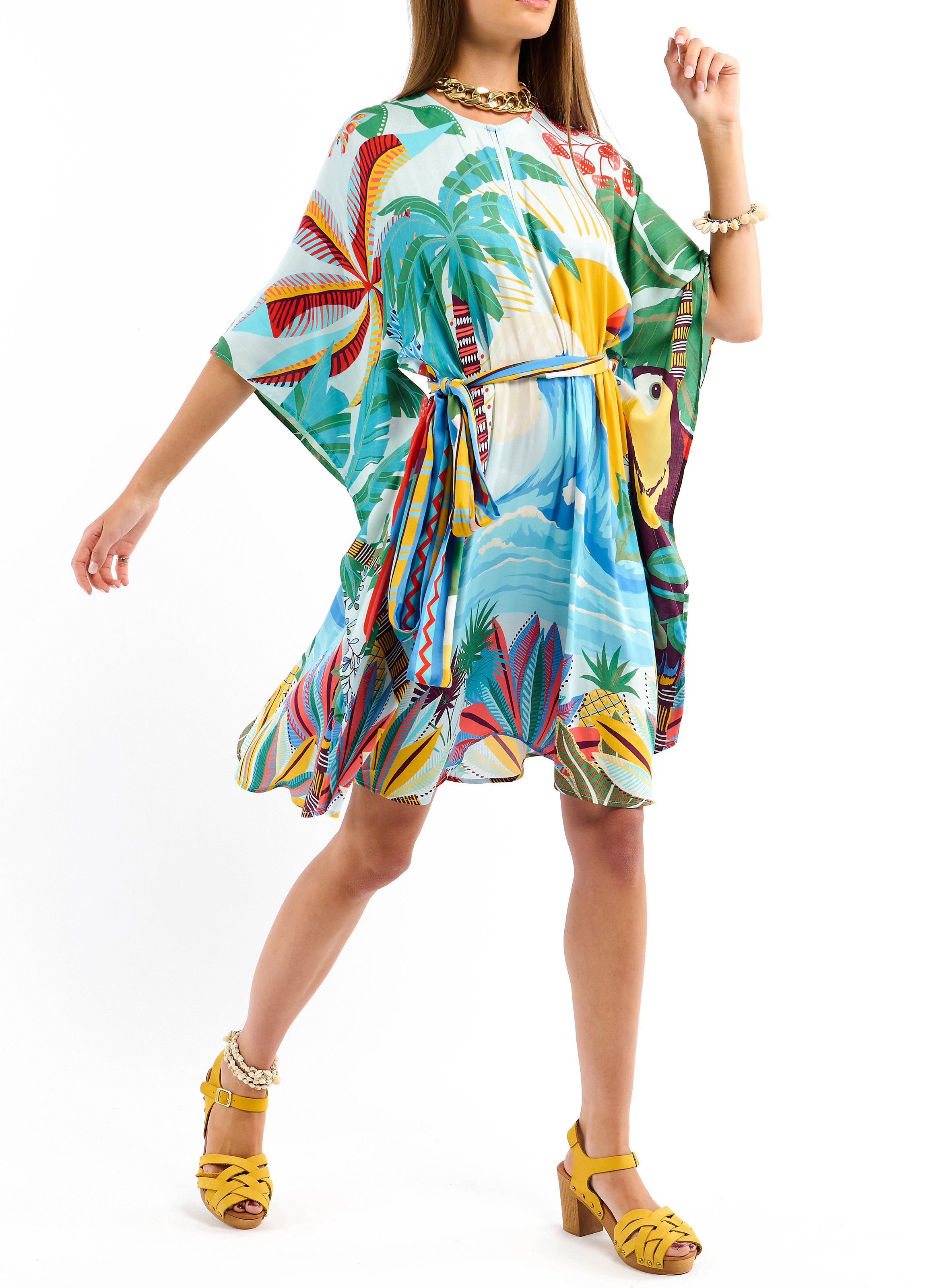 Printed dress WILD Blue