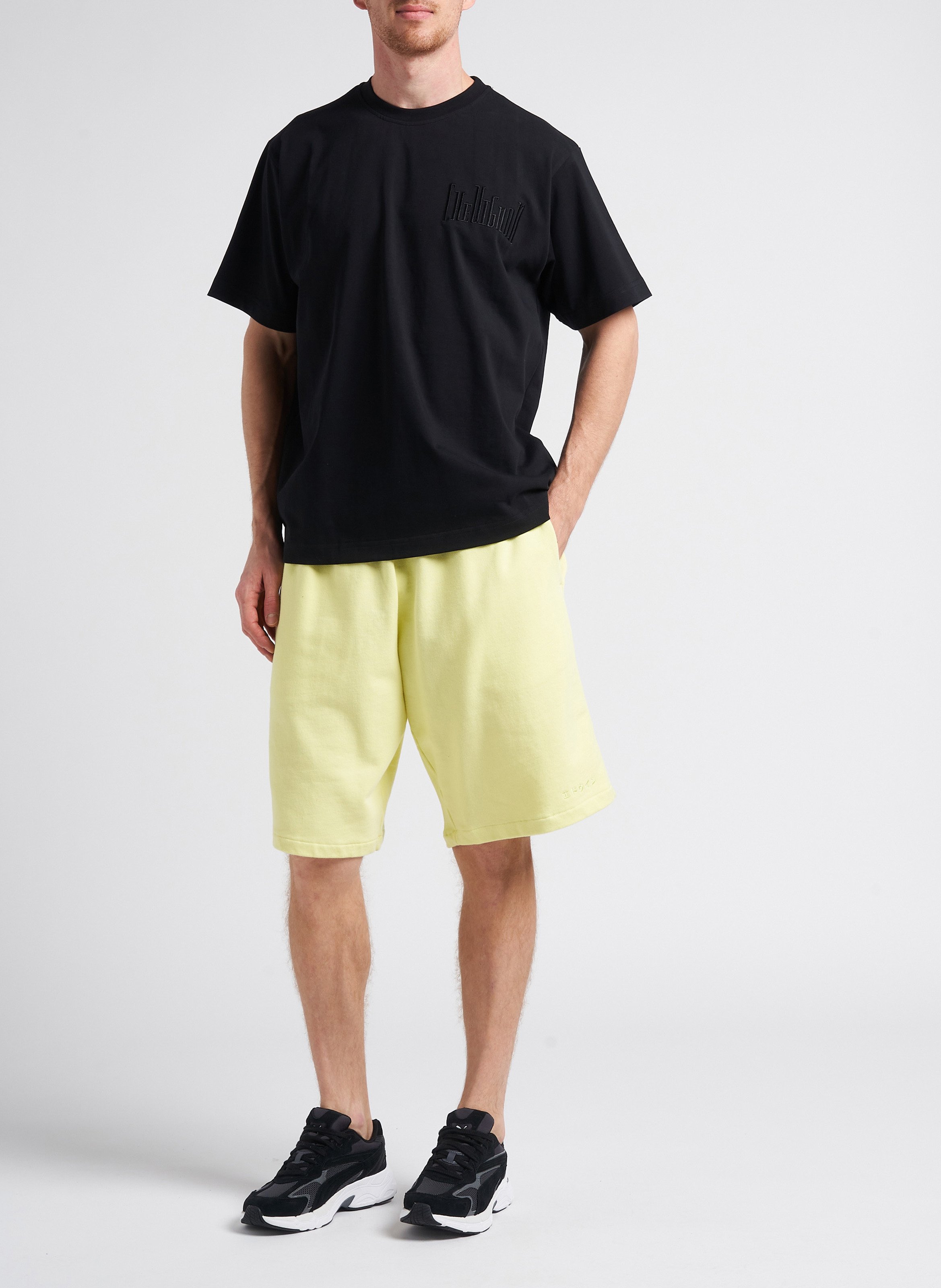 Short en coton molletonné  EDWIN Jaune