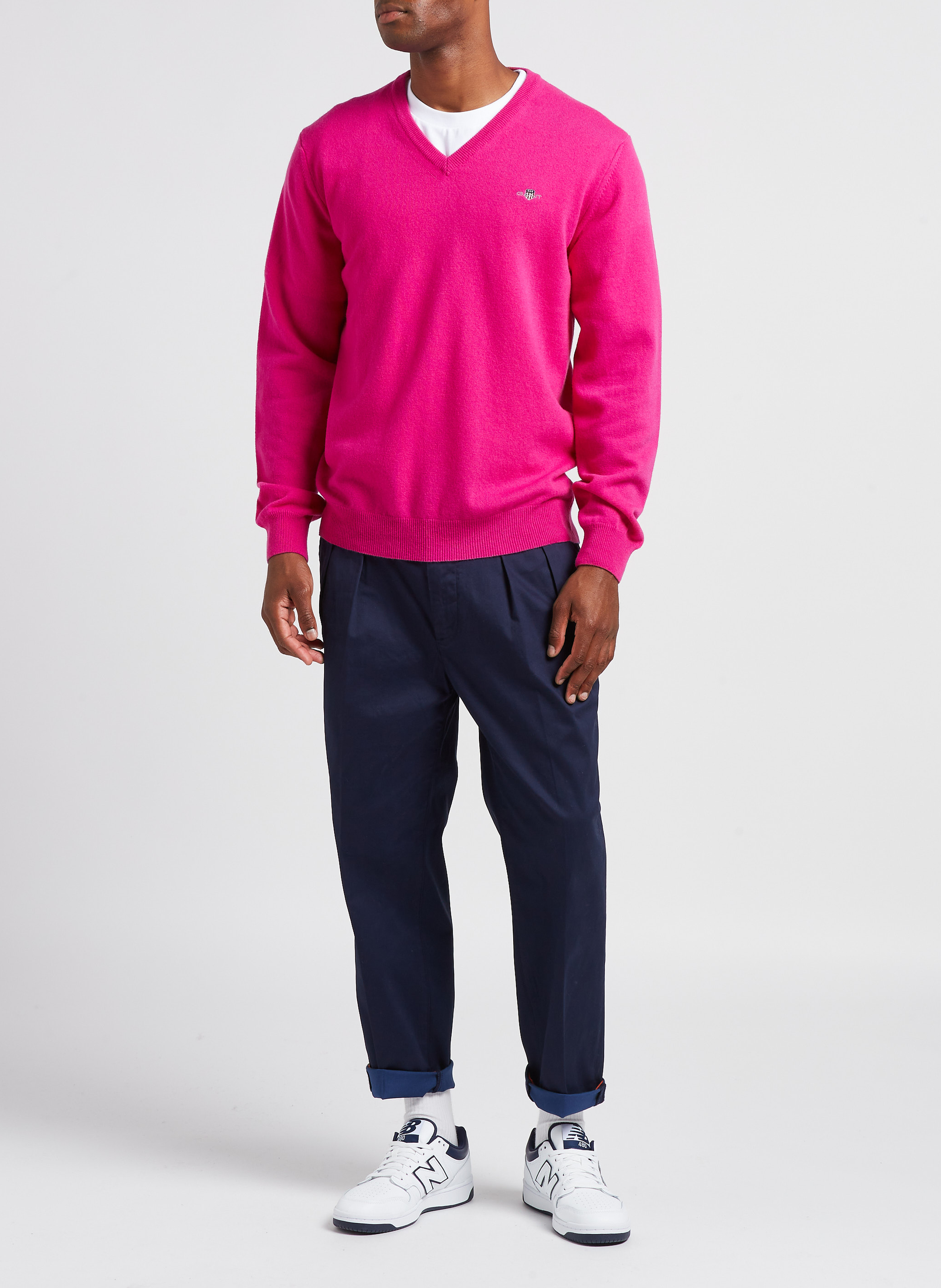 Pantalon droit en coton bio mélangé  - Look 13