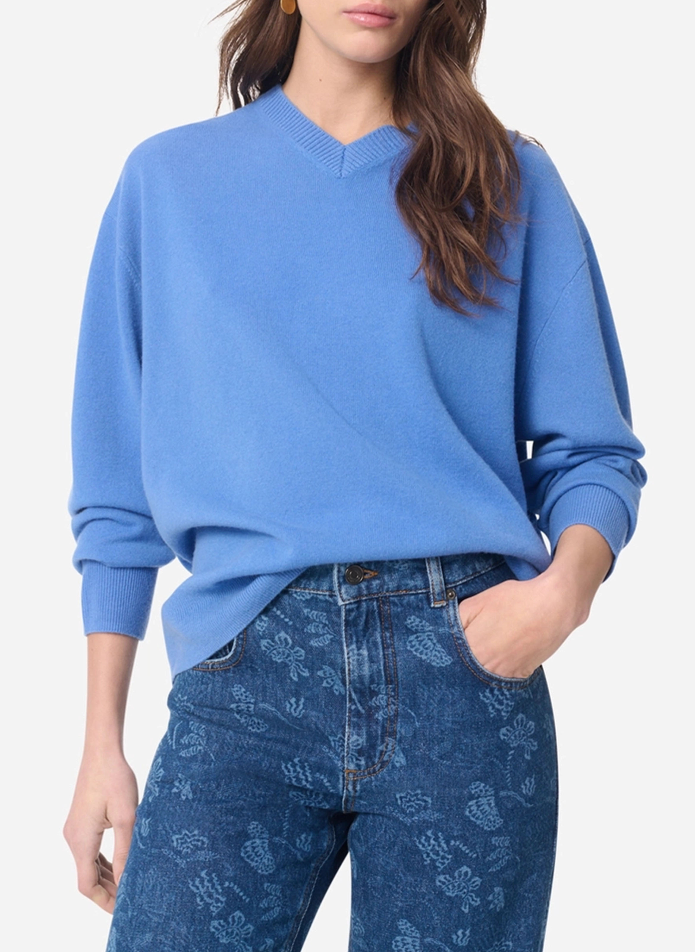 Pull oversize col V en laine VANESSA BRUNO