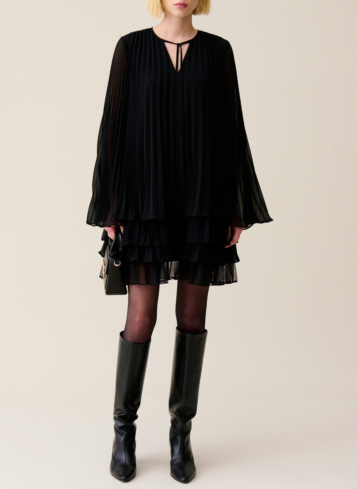 Short flounced dress CLAUDIE PIERLOT Black