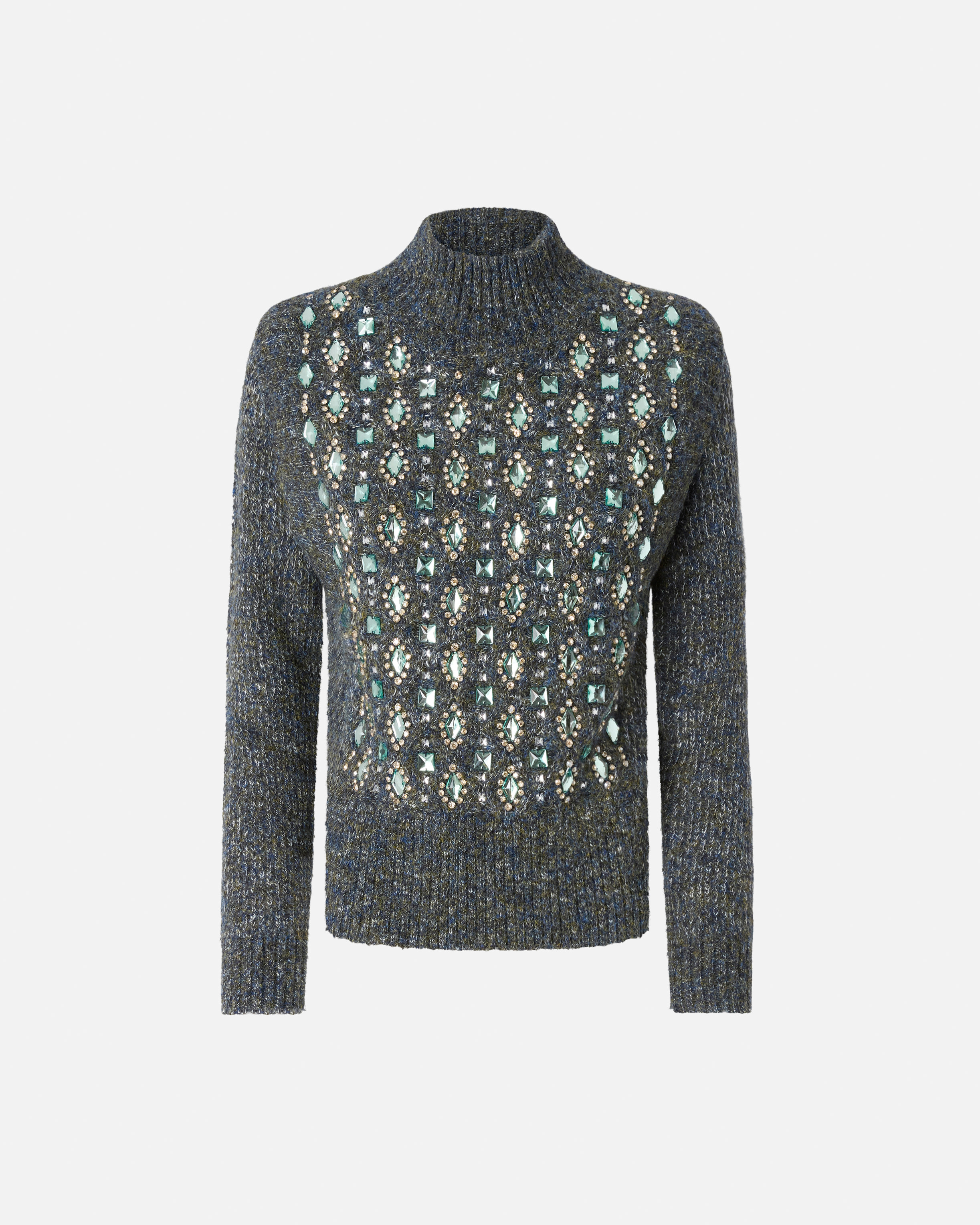 Sweater with jewel embroidery PINKO Multicolored