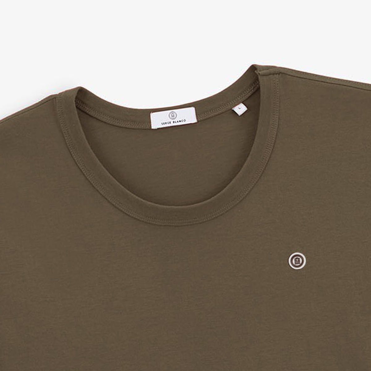 Round-neck cotton T-shirt SERGE BLANCO Brown