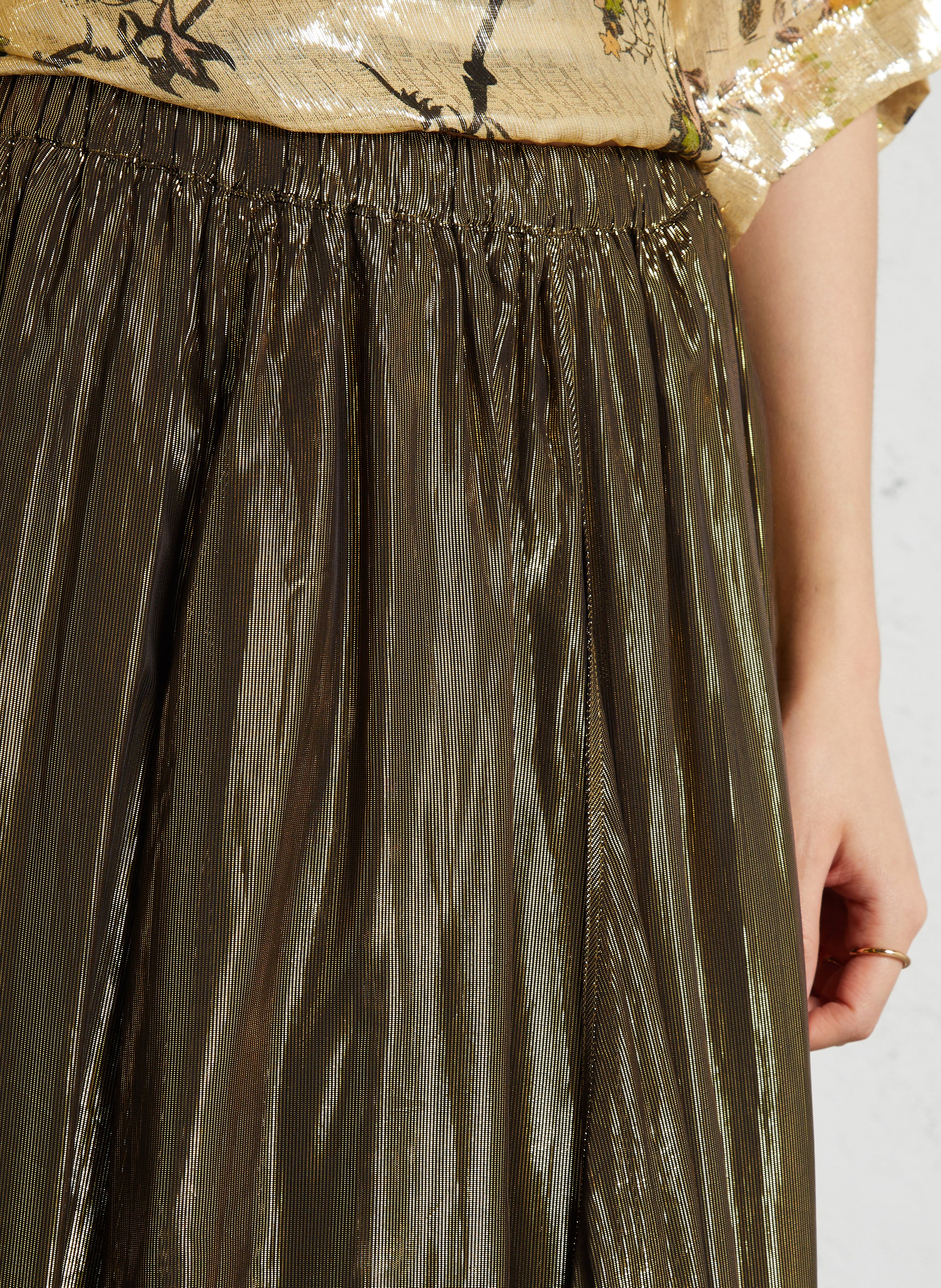 Long glitter skirt MES DEMOISELLES Black