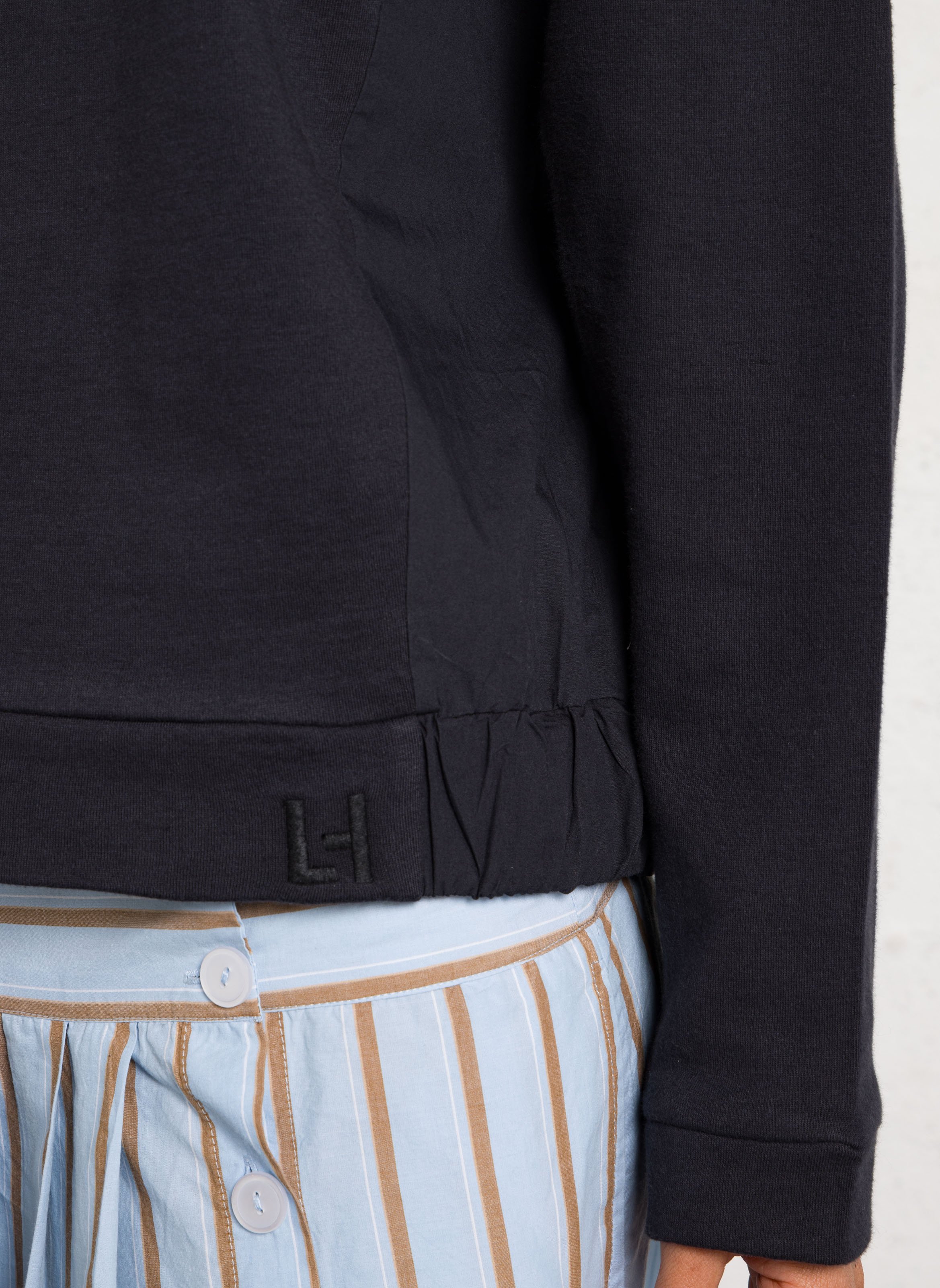 Rundhals-Sweatshirt aus Bio-Baumwoll-Mix LEON & HARPER Grau