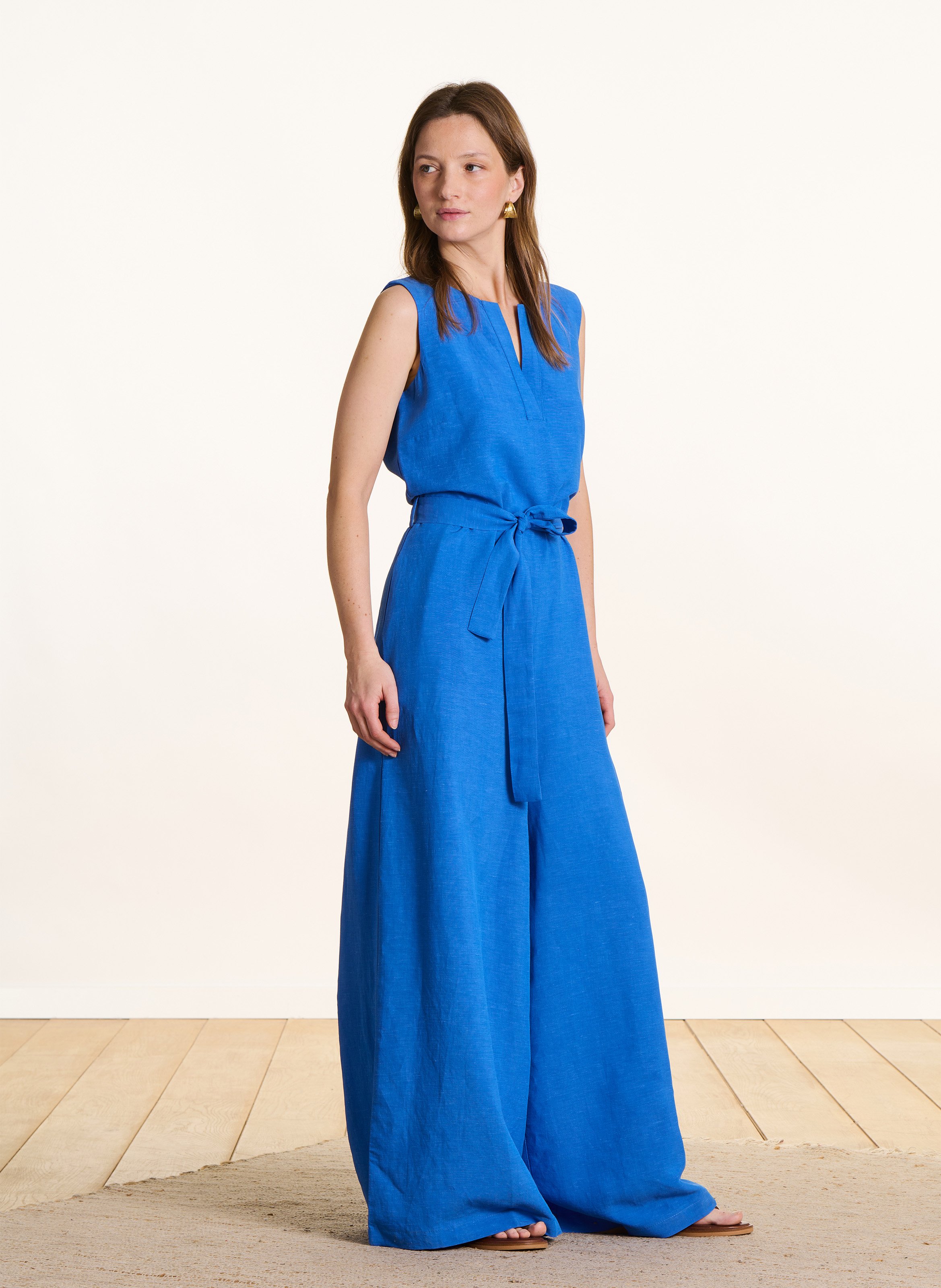 Weite Einteiler in einfarbigem Design LA FEE MARABOUTEE Blau