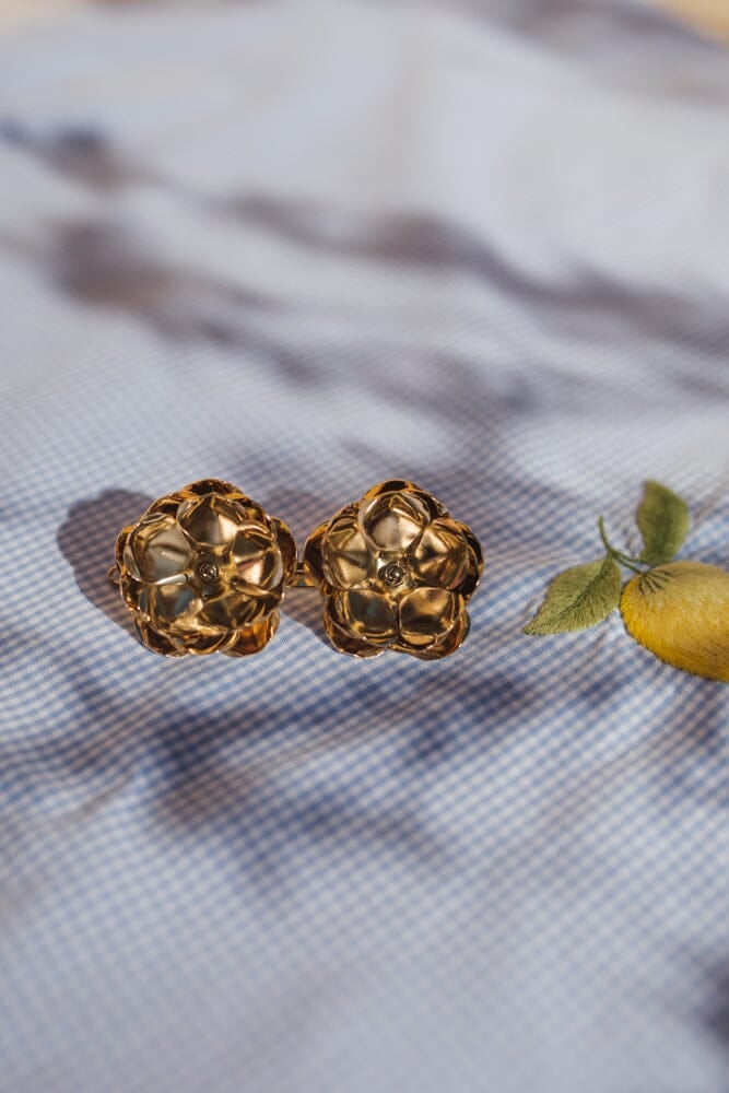 Maxi gold-plated flower hair clip MONSIEUR SIMONE Golden