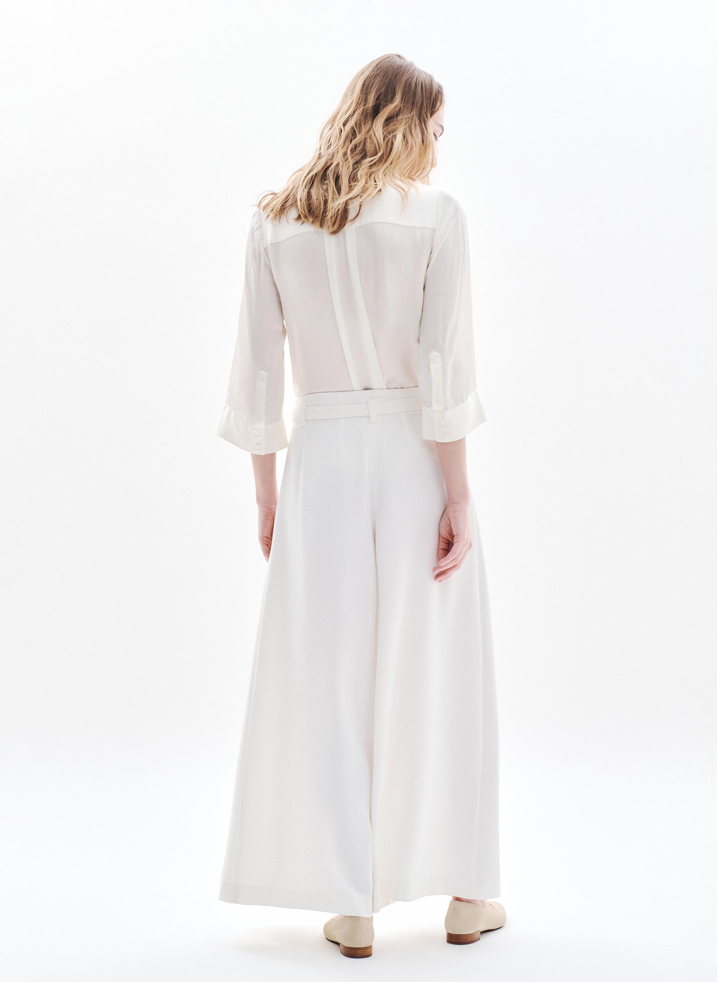 Pantalon large  CAROLL Beige