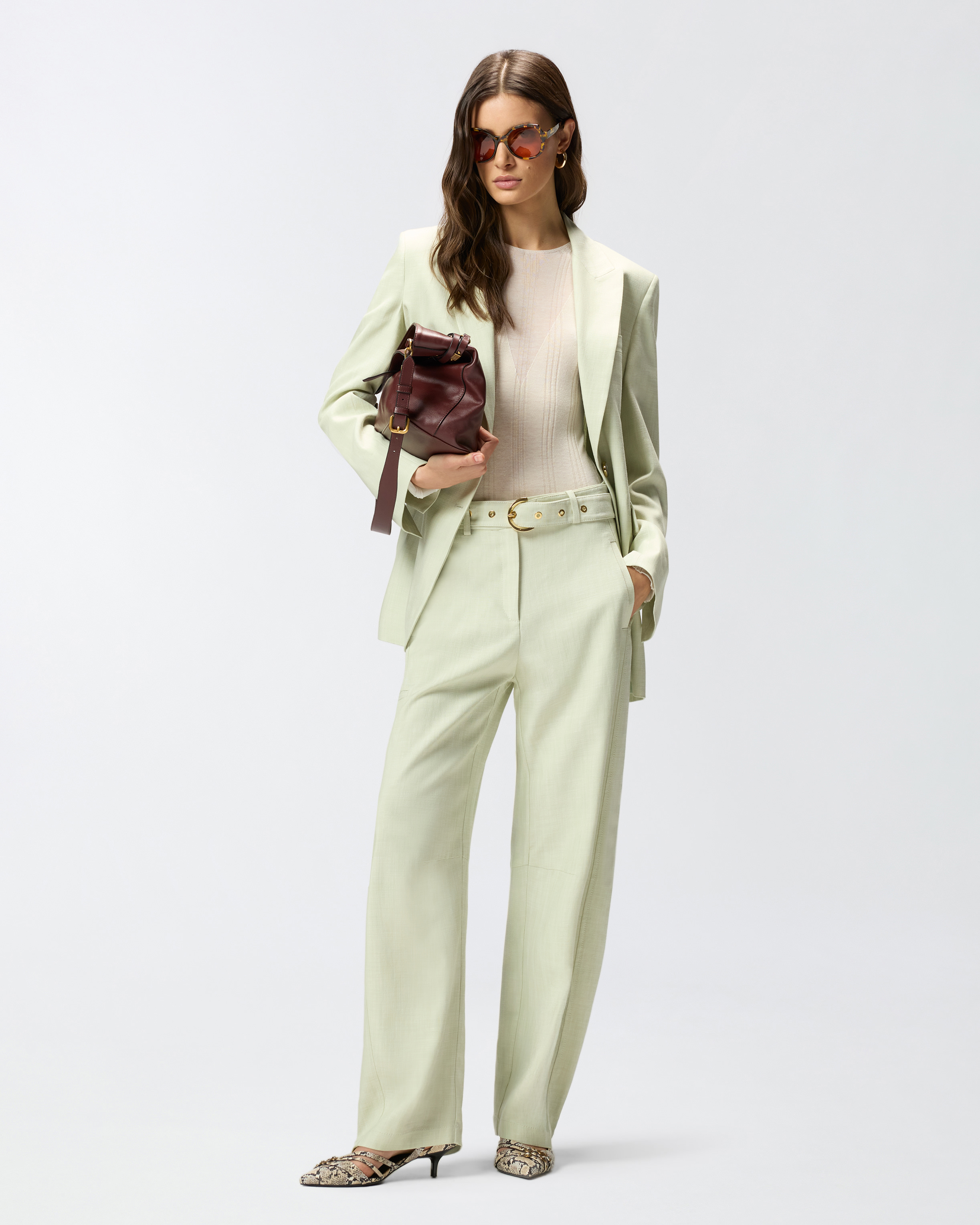 Pull body avec détails transparents PINKO Blanc