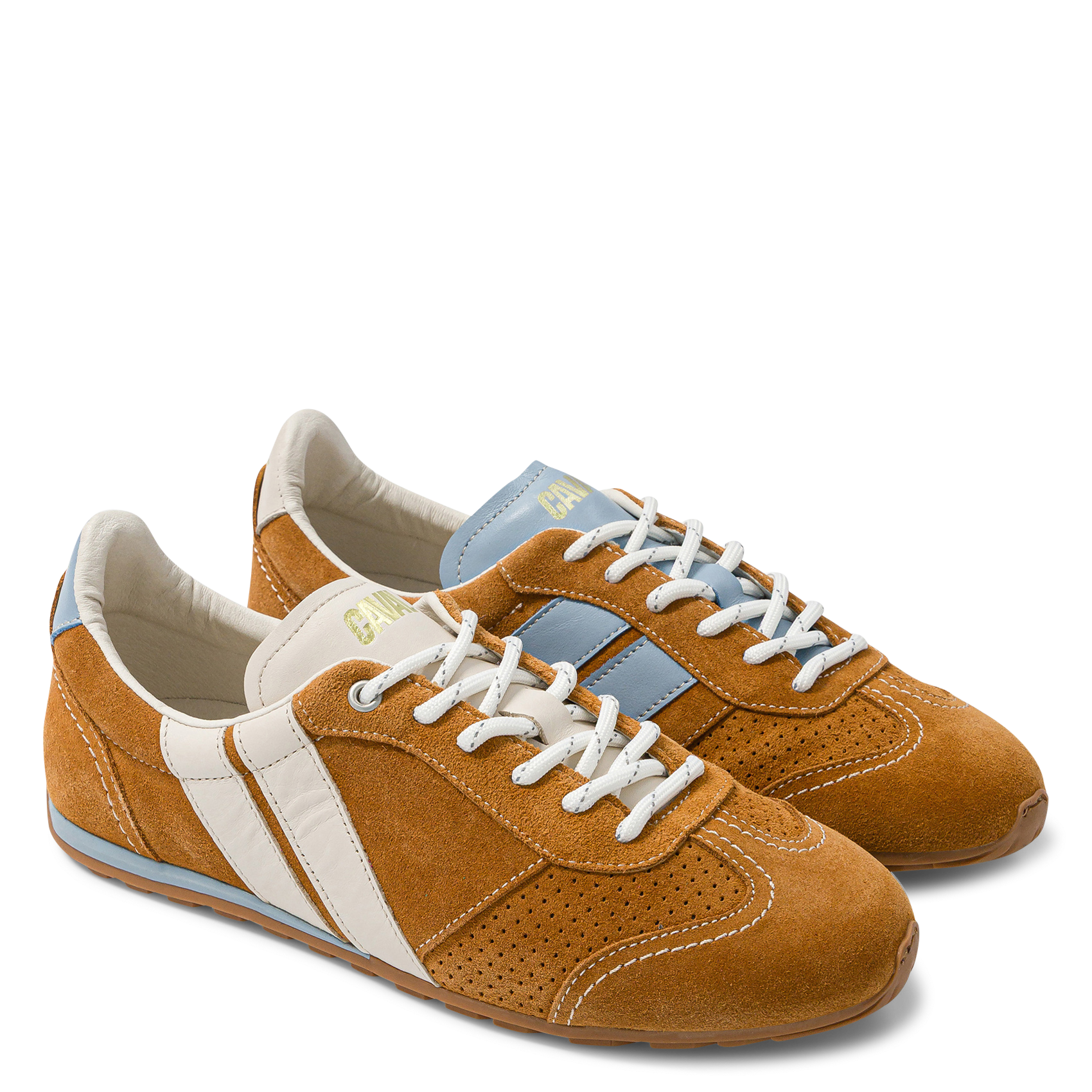 Niedrige Veloursleder-Sneaker CAVAL Braun
