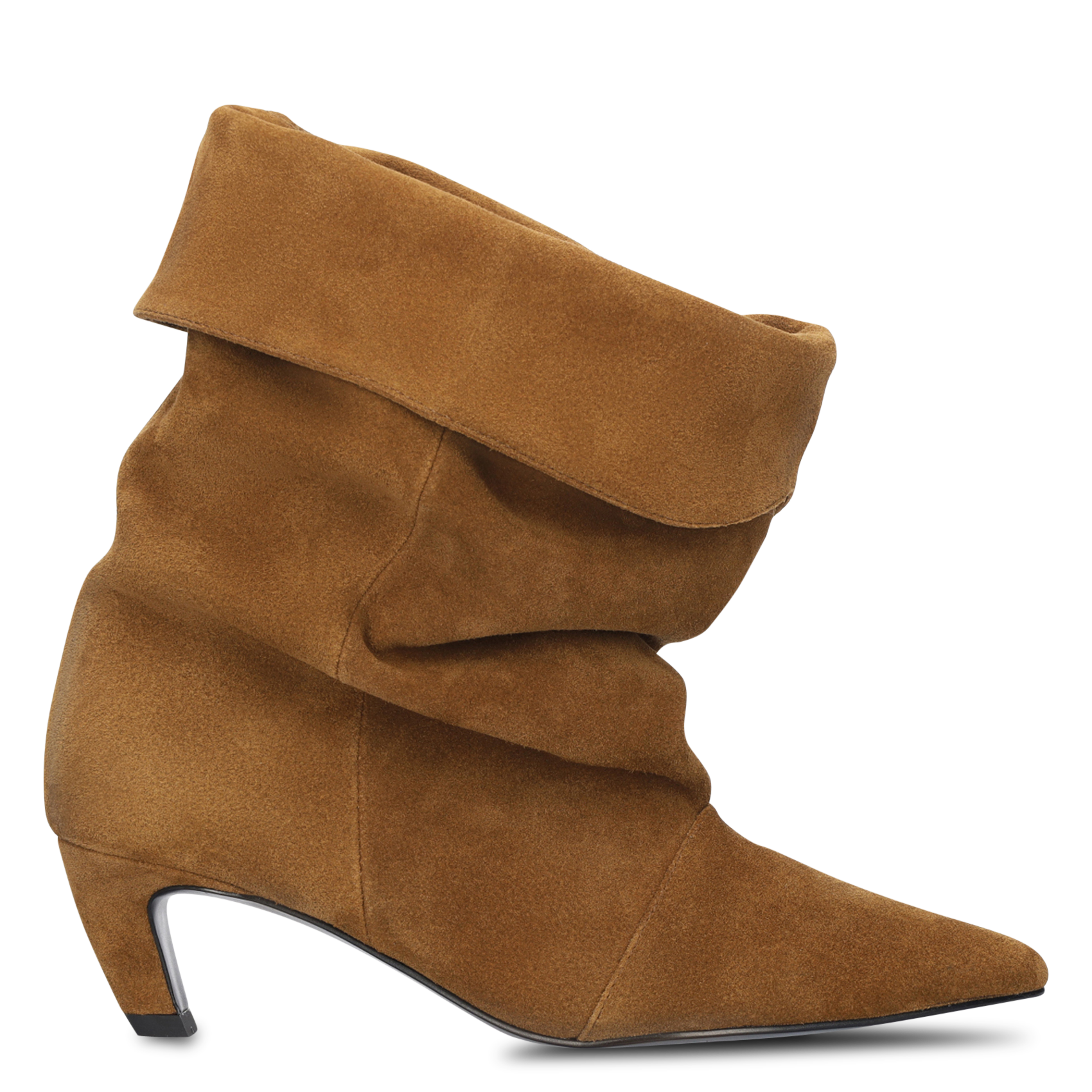 Bottines froncées en cuir suédé BIBI LOU Marron