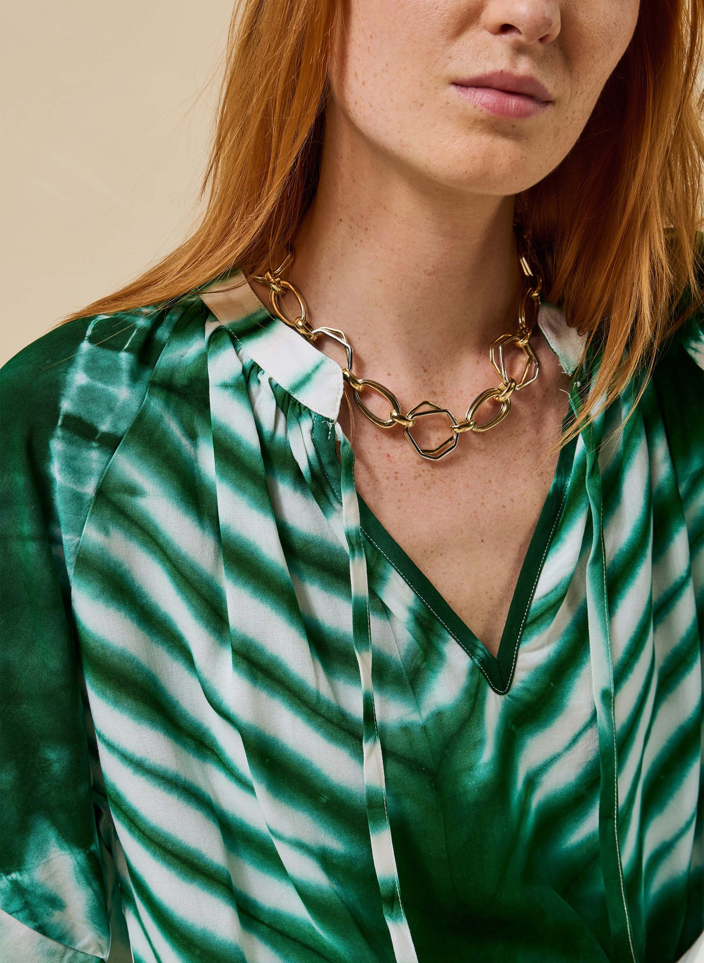 Tie-dye printed top LA FEE MARABOUTEE Green