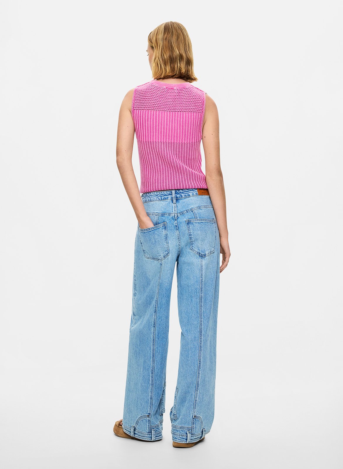 Cotton-blend straight jeans DESIGUAL Blue