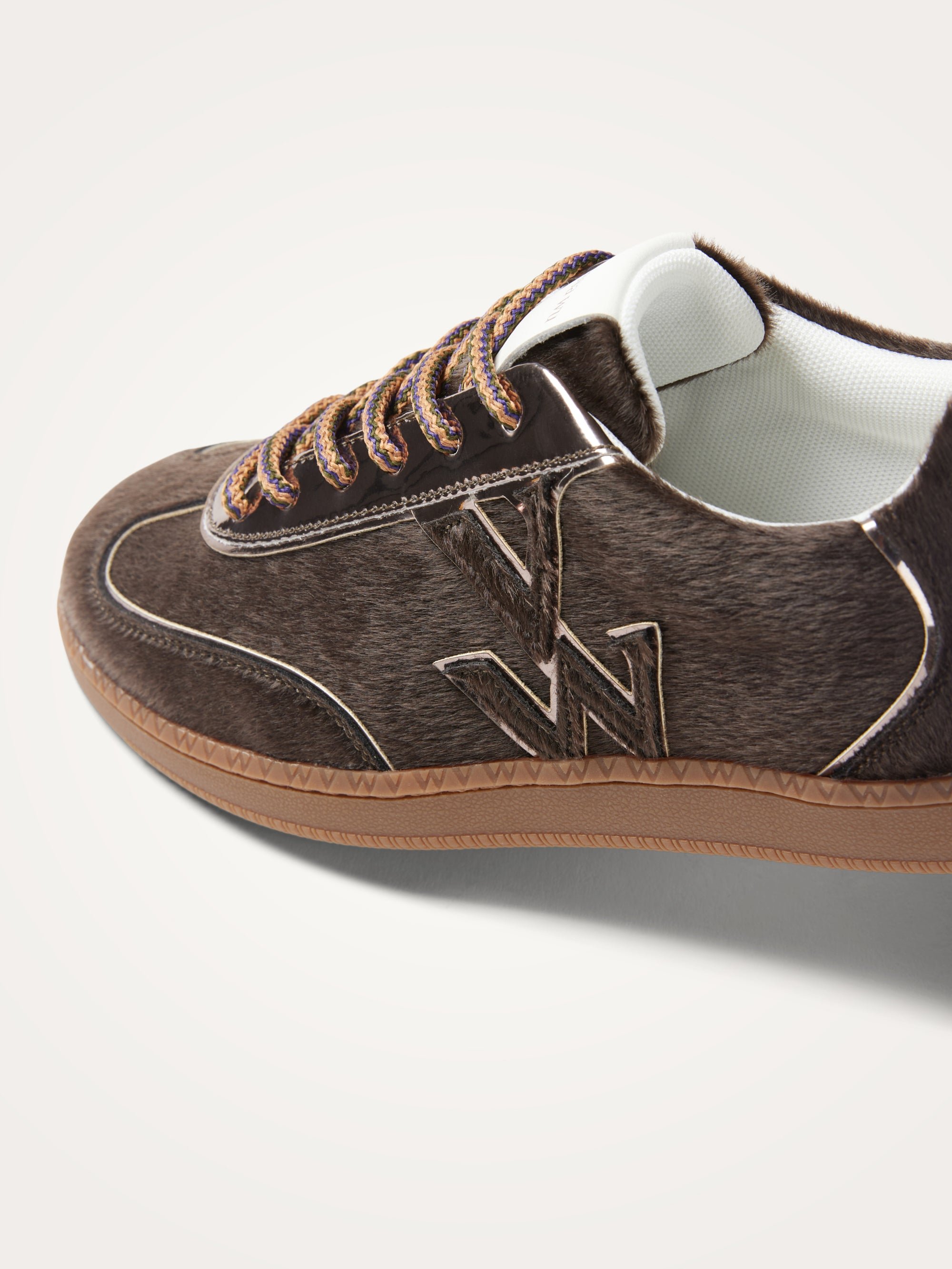 Sneakers with monogram on retro sole VANESSA WU Brown
