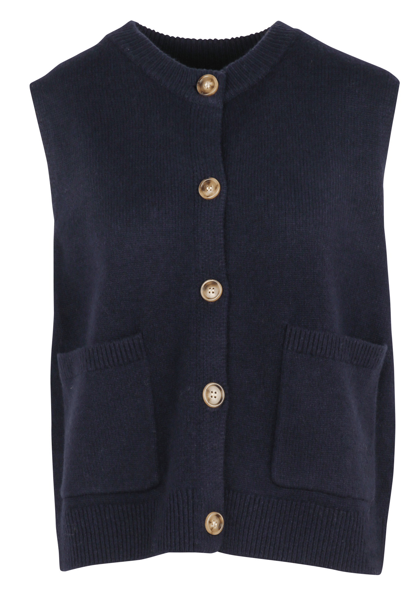 Cardigan col rond en laine mélangée JC SOPHIE Bleu