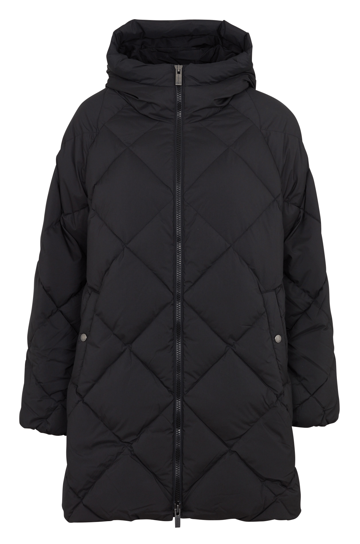 Mittellange, gesteppte Daunenjacke PYRENEX Schwarz