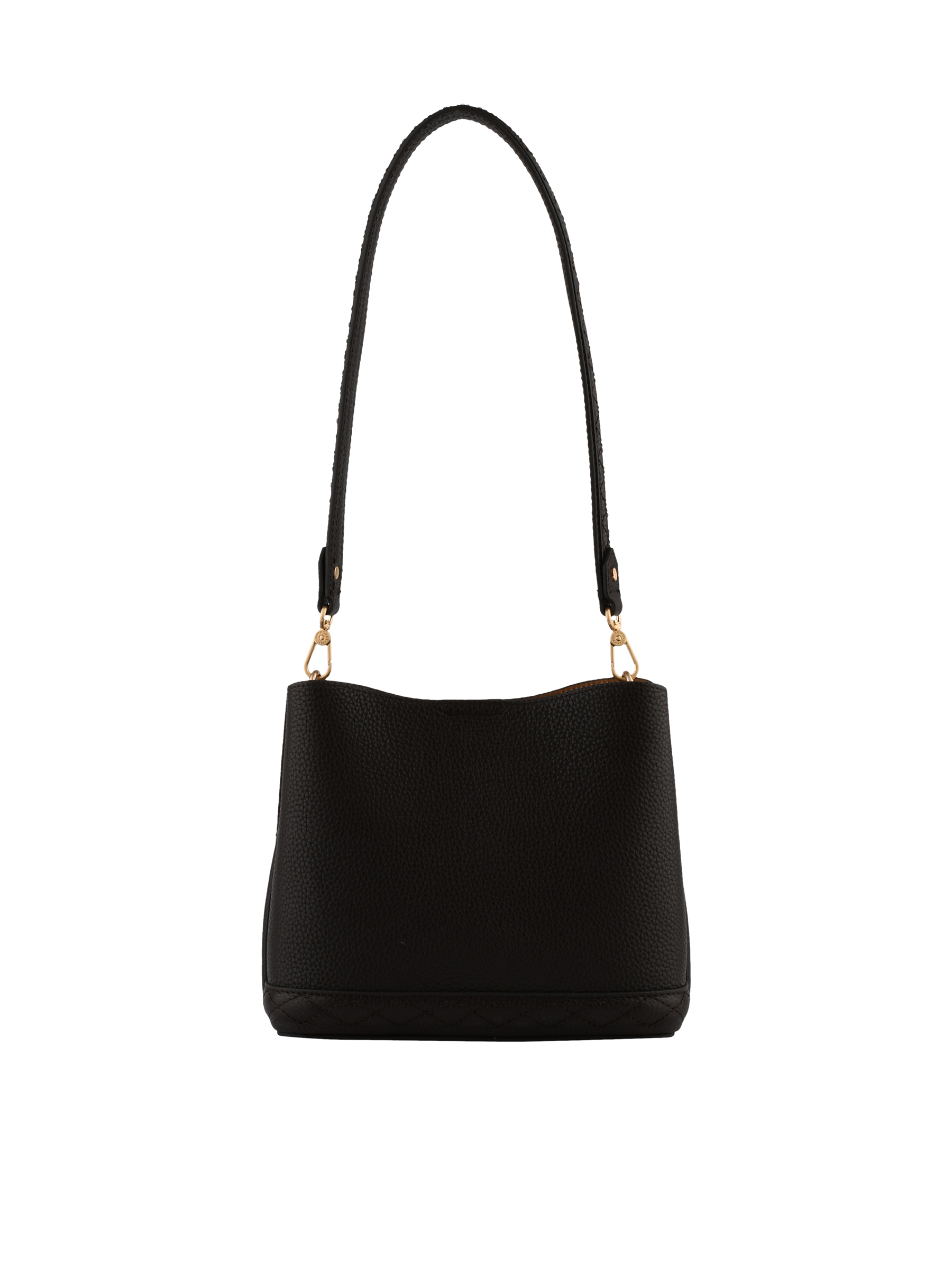 Cowhide suede leather shoulder bag | Brown POURCHET Women