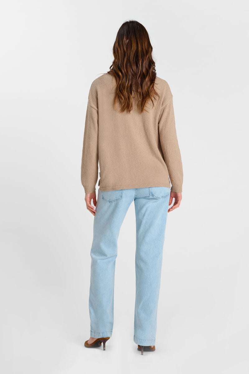 V-neck sweater LE TEMPS DES CERISES Beige