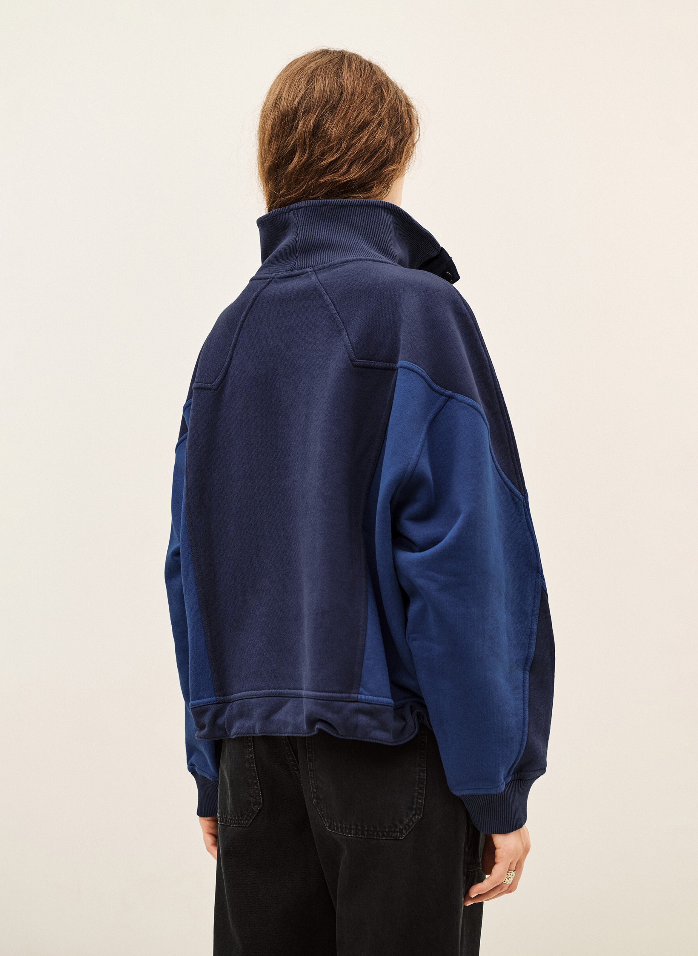 Loose-fit high-neck buttoned sweater | Blue BA&SH Women